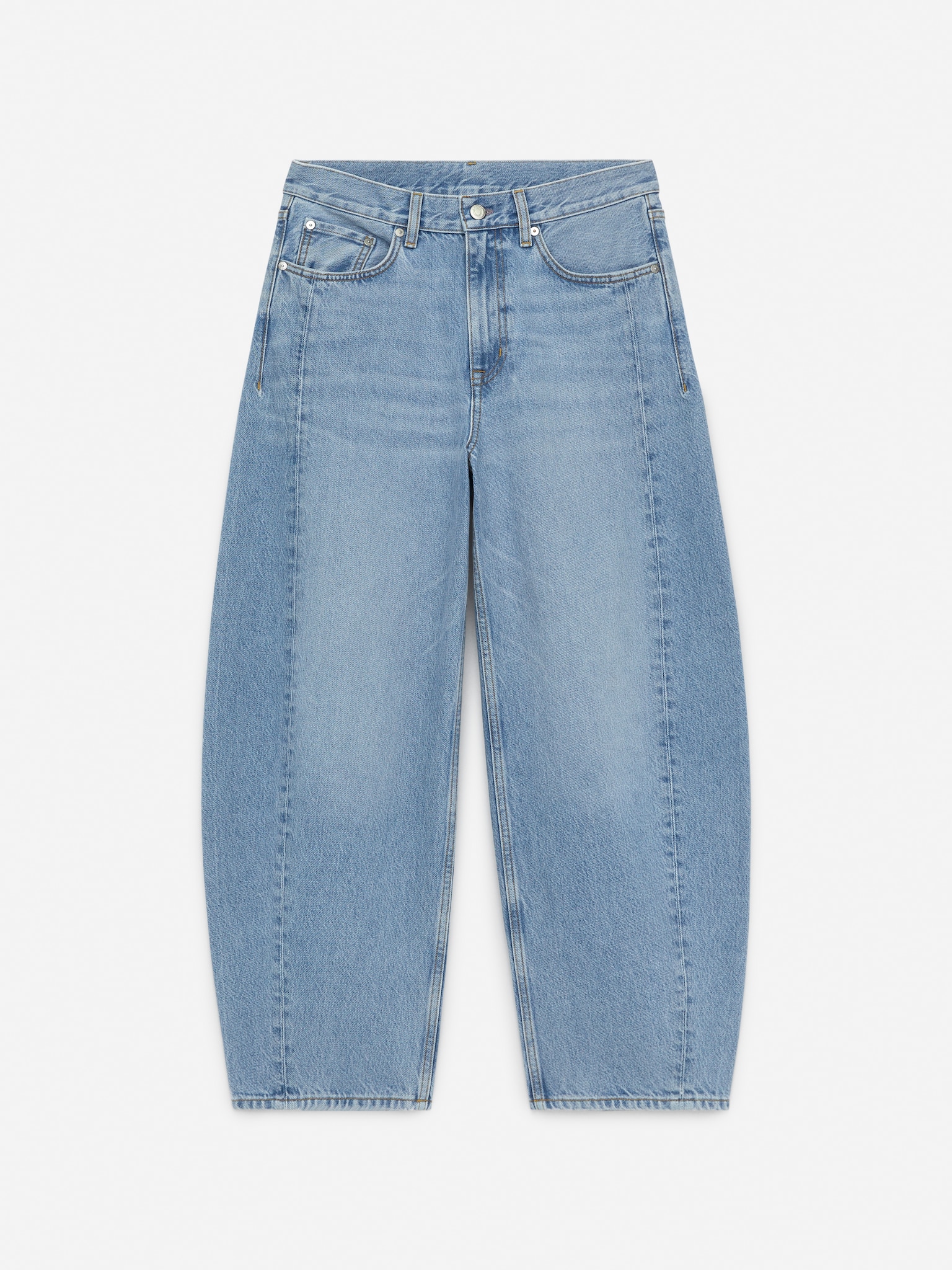 BLOOM Barrel Jeans - Light Blue/Black/Blue/White