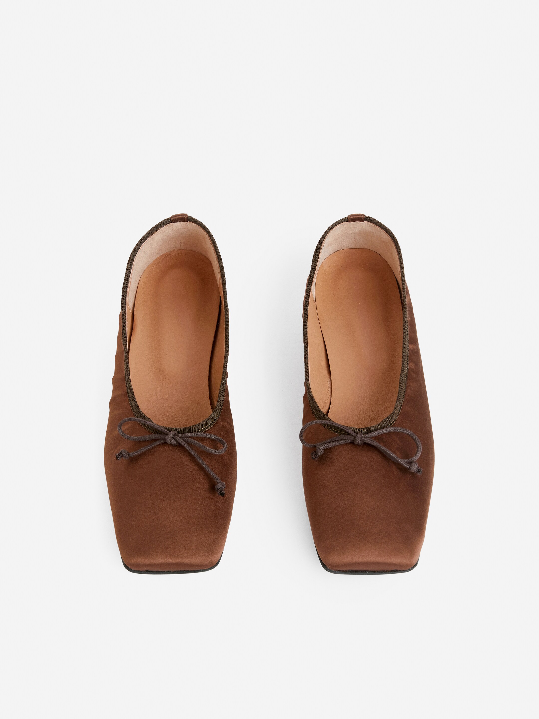 Ingrandisci l'immagine: Satin Ballerinas - Dark Brown - DONNA | H&M CH 2