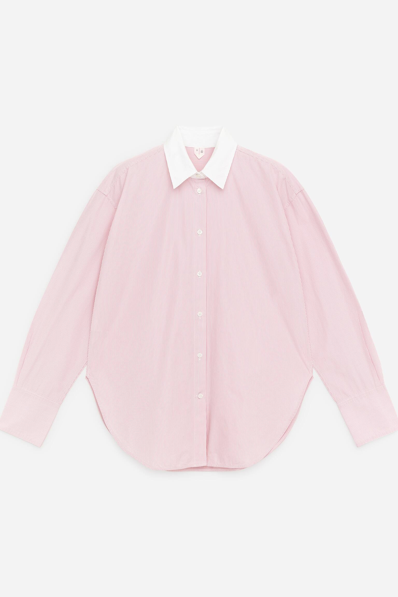 Poplinskjorta, relaxed fit - Rosa/vit/Blå/rutig/Blå/vit - 2