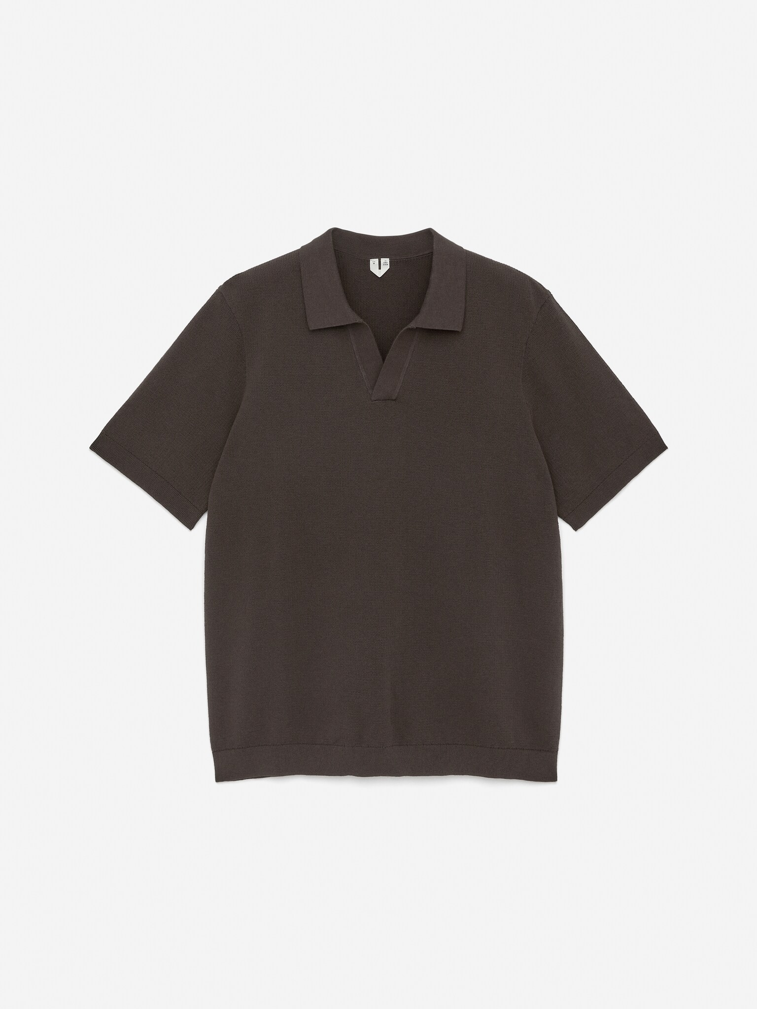 Textured Polo Shirt - Light Brown/Dark Blue/Off White