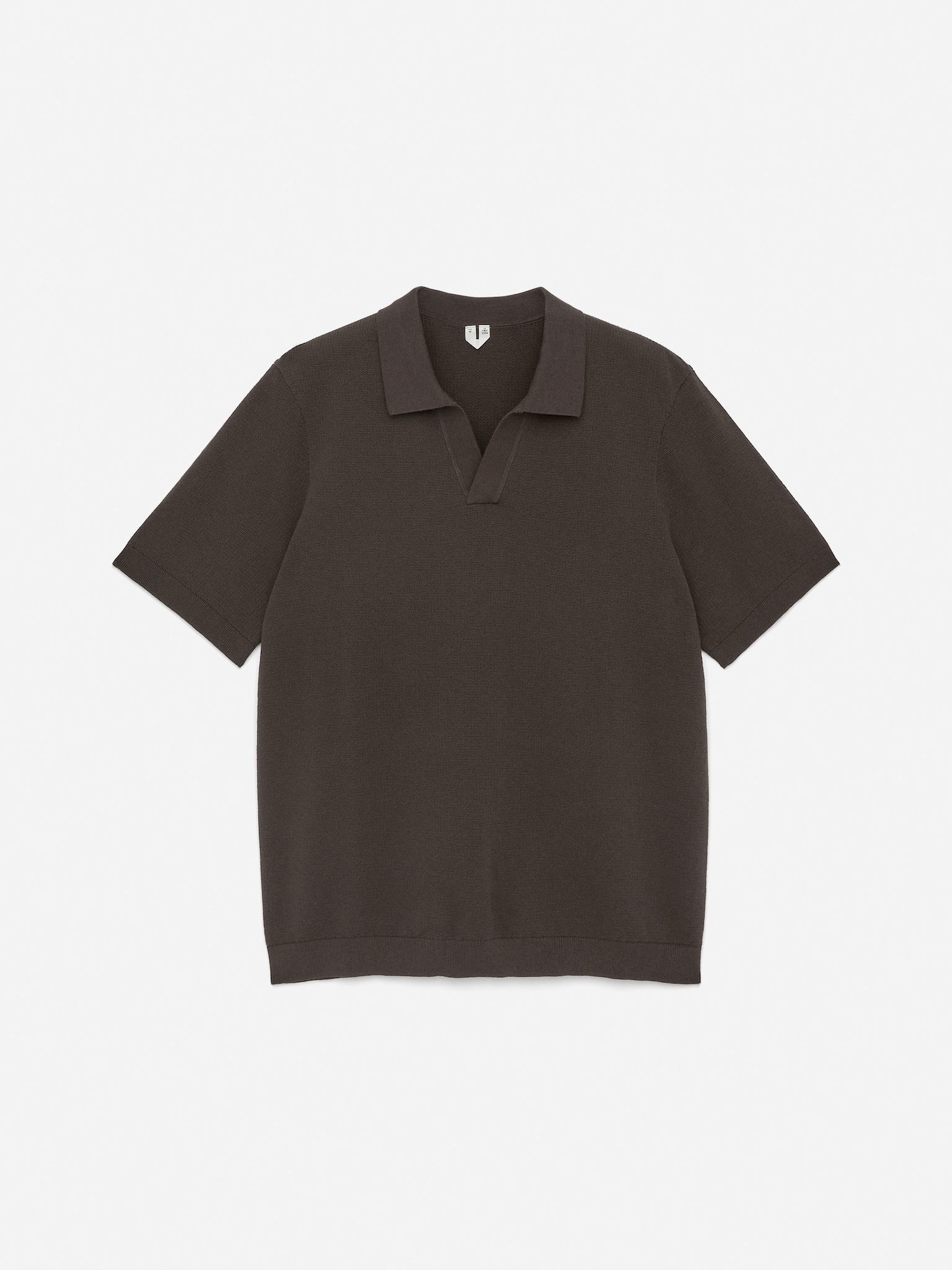 Textured Polo Shirt - Light Brown/Off White/Dark Blue - 2