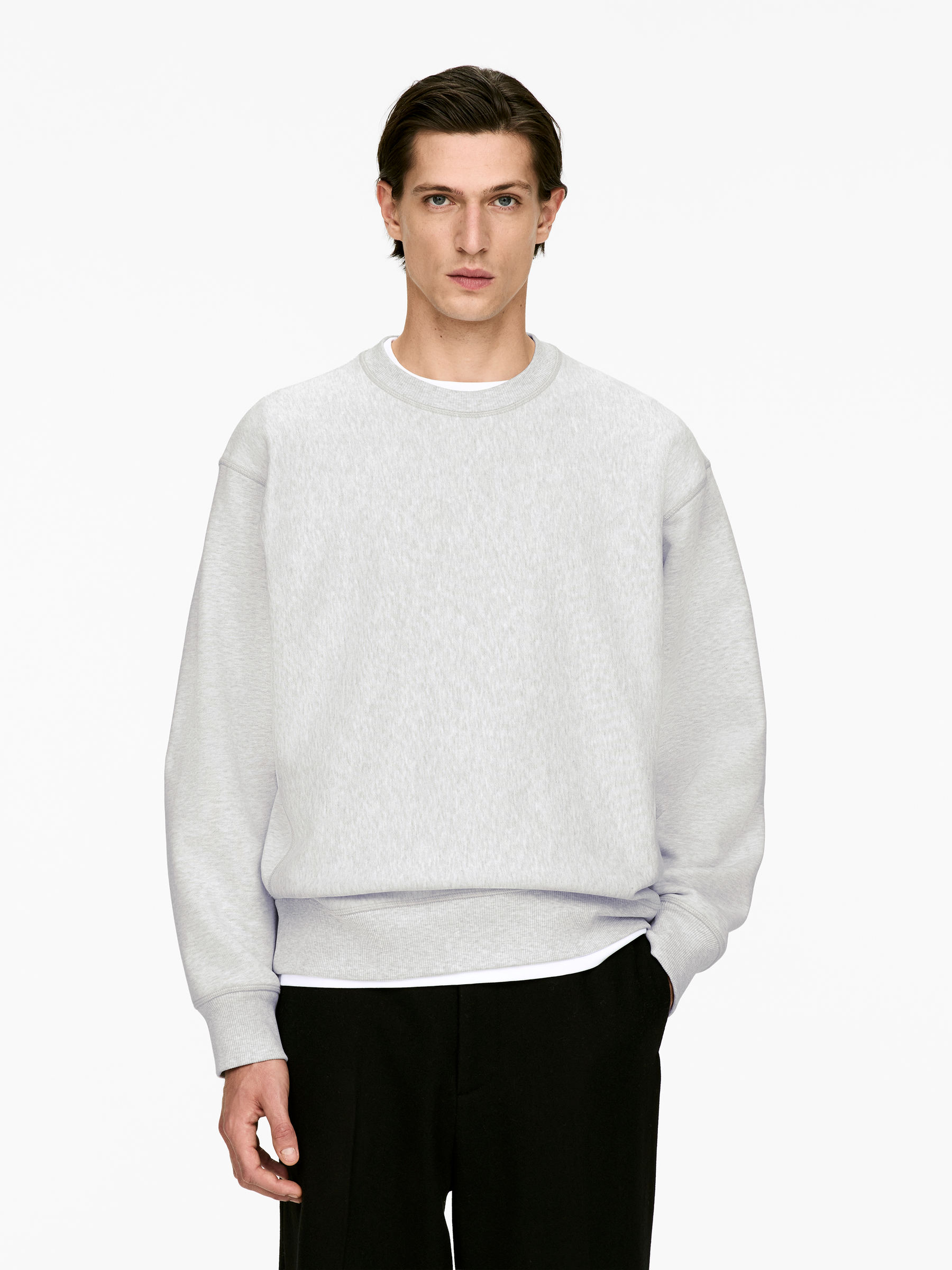 Relaxed Heavyweight Sweatshirt-#C8C8C8-8178