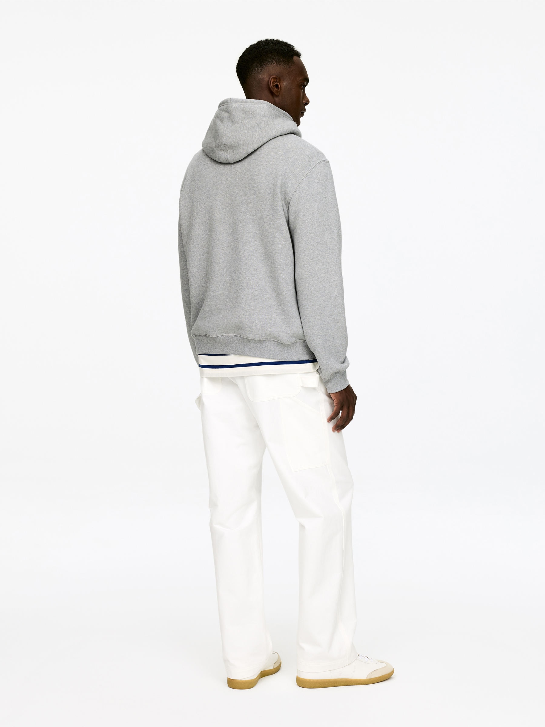 Hooded Sweatshirt - Grey Melange - Regular fit - Men - StillMedia/Lookbook - 4