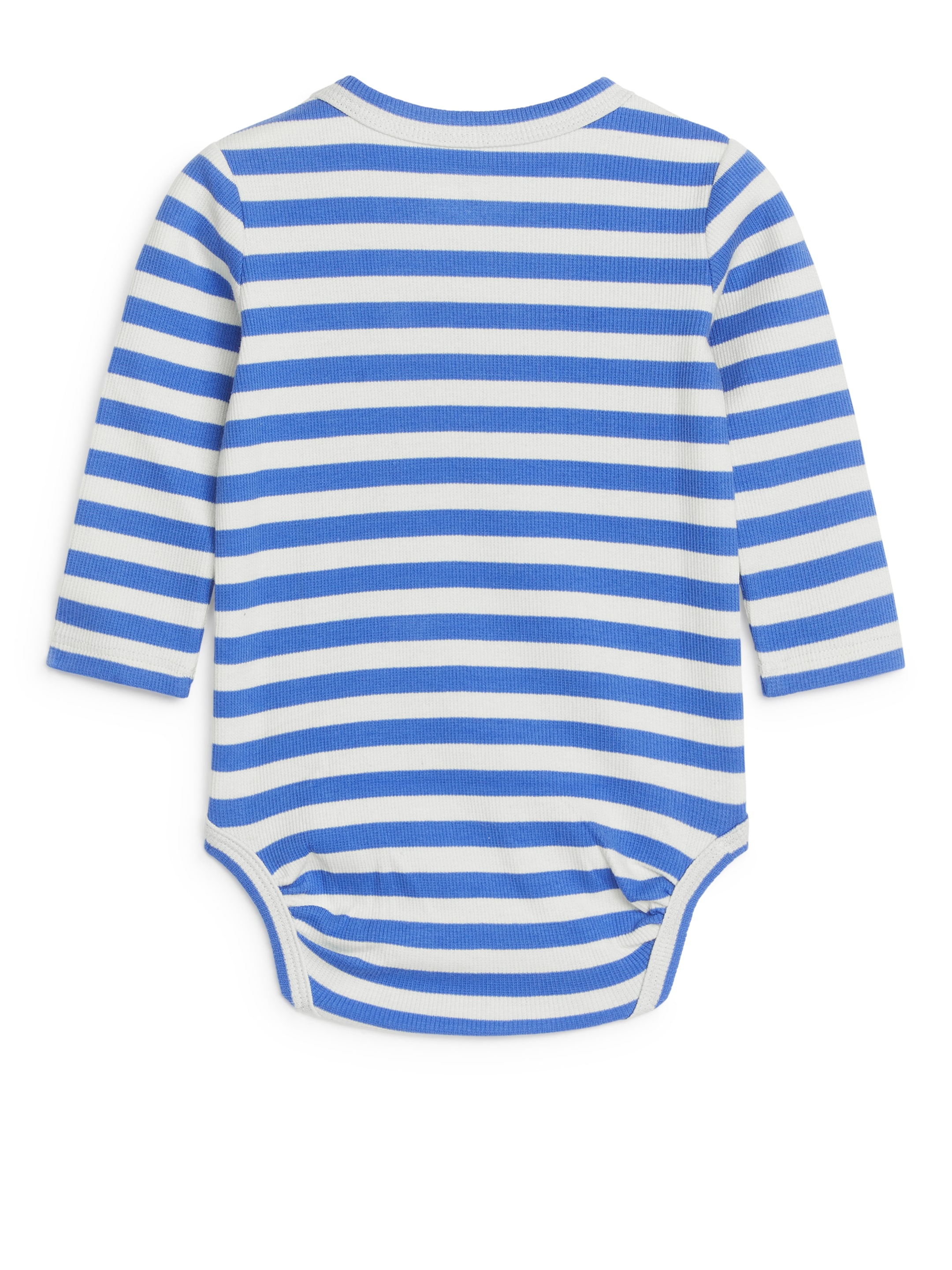 Ribbstickad långärmad body - Vit/blå - Children - StillMedia/DescriptiveStillLife - 1