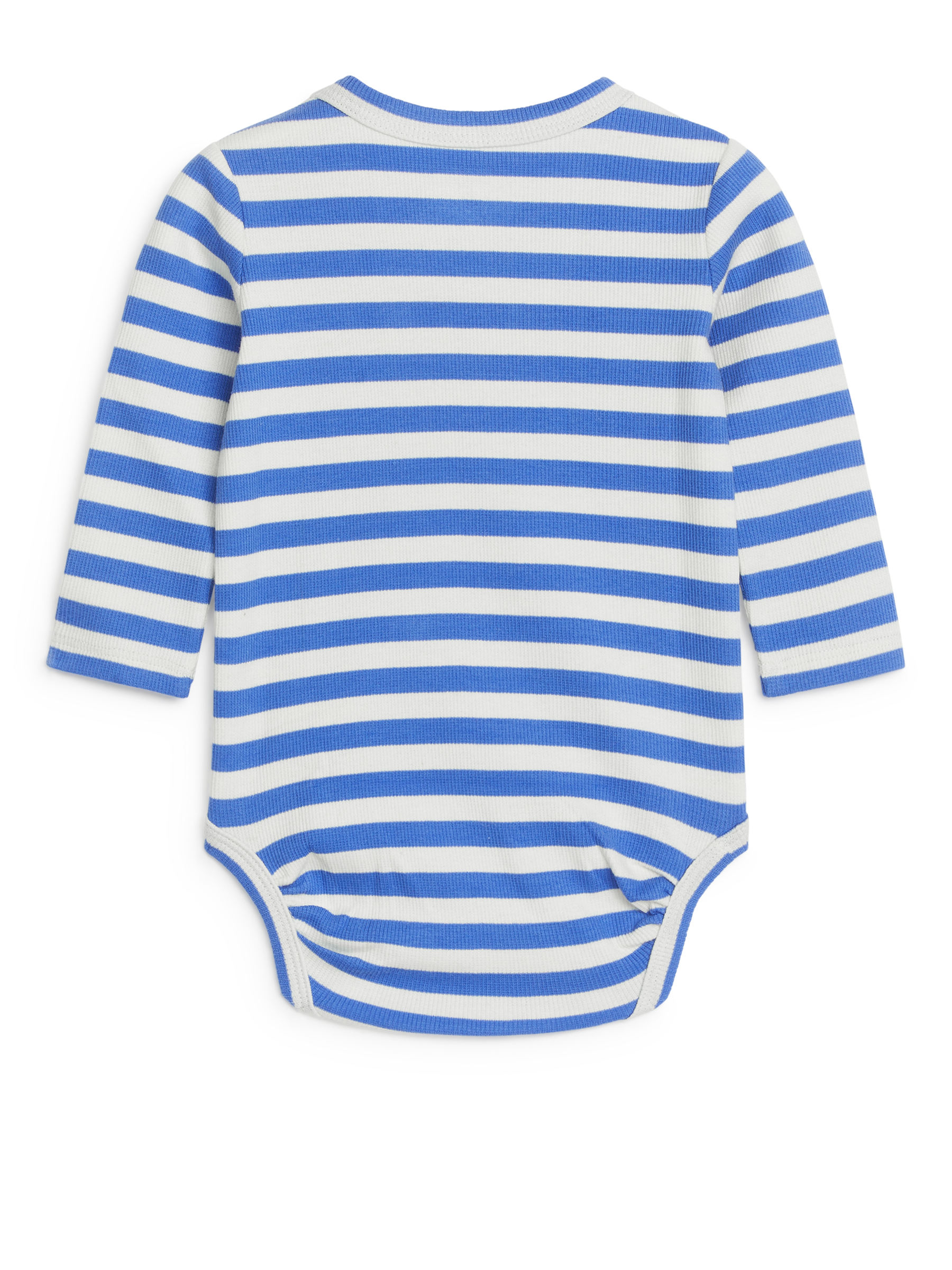 Gerippter Langarmbody - Weiß/Blau - Kinder - StillMedia/DescriptiveStillLife - 1