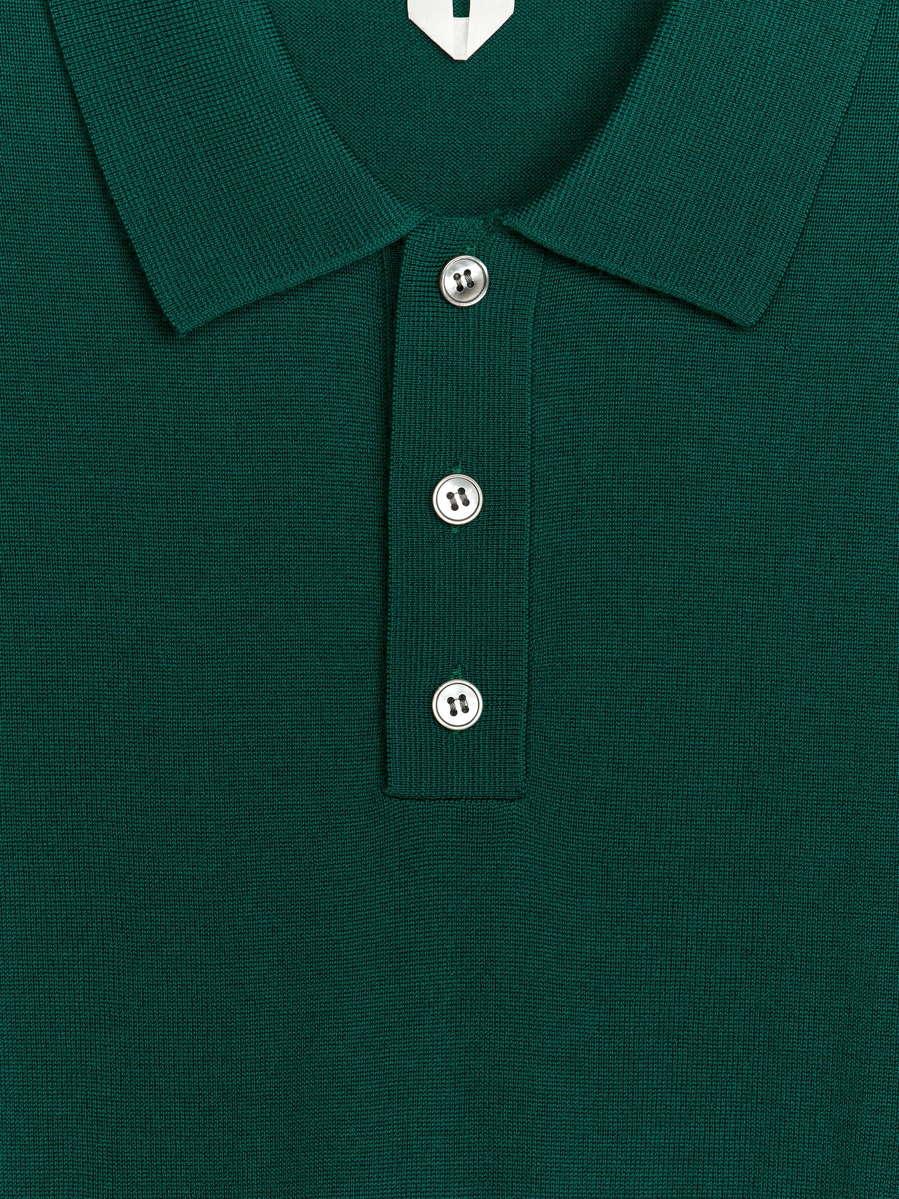 Polopullover aus Merinowolle - Dunkelgrün - Regular Fit - Herren - StillMedia/DescriptiveDetail - 2