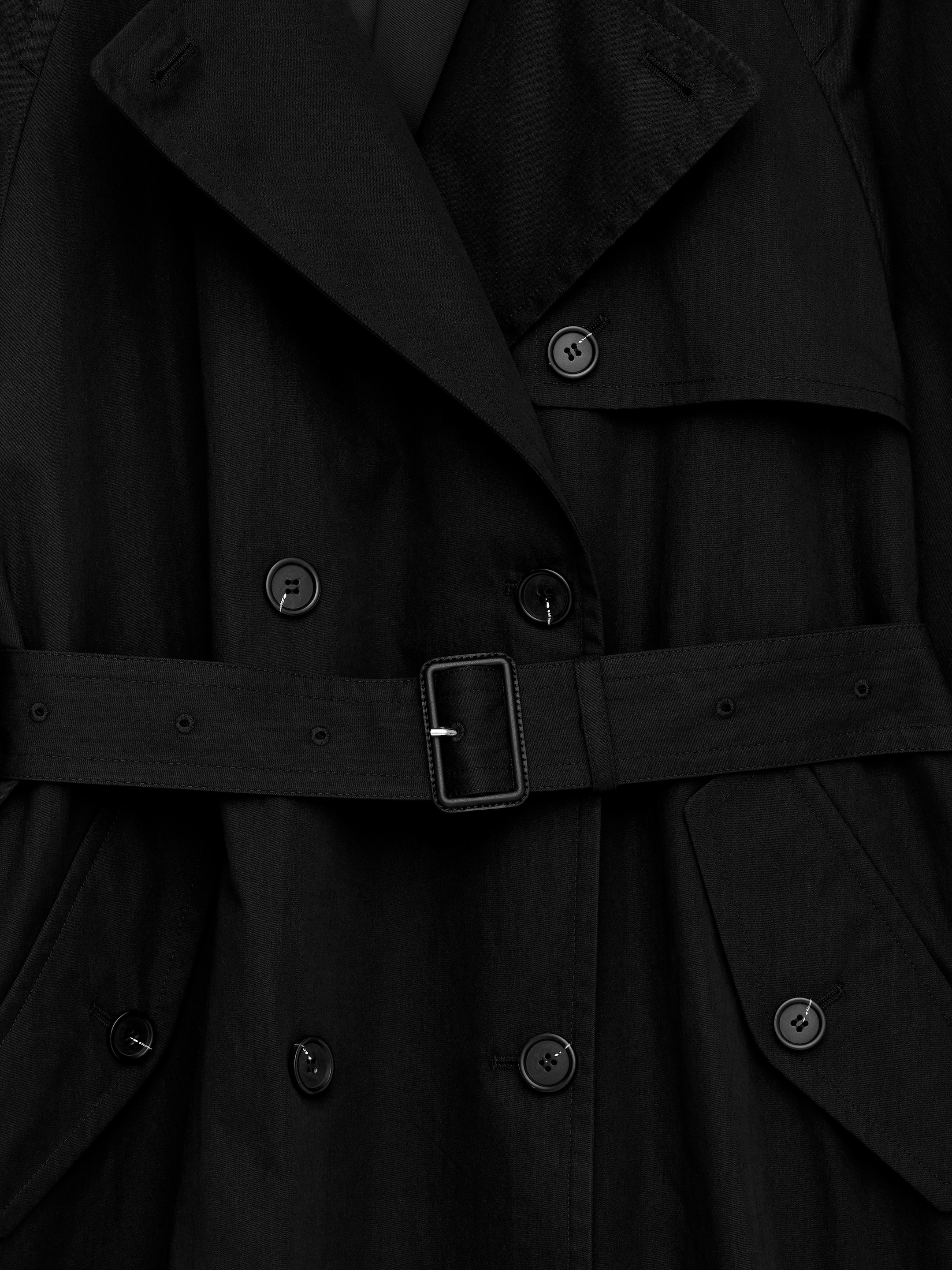Grösseres Bild ansehen: Oversize-Trenchcoat - Schwarz - DAMEN | H&M CH 7