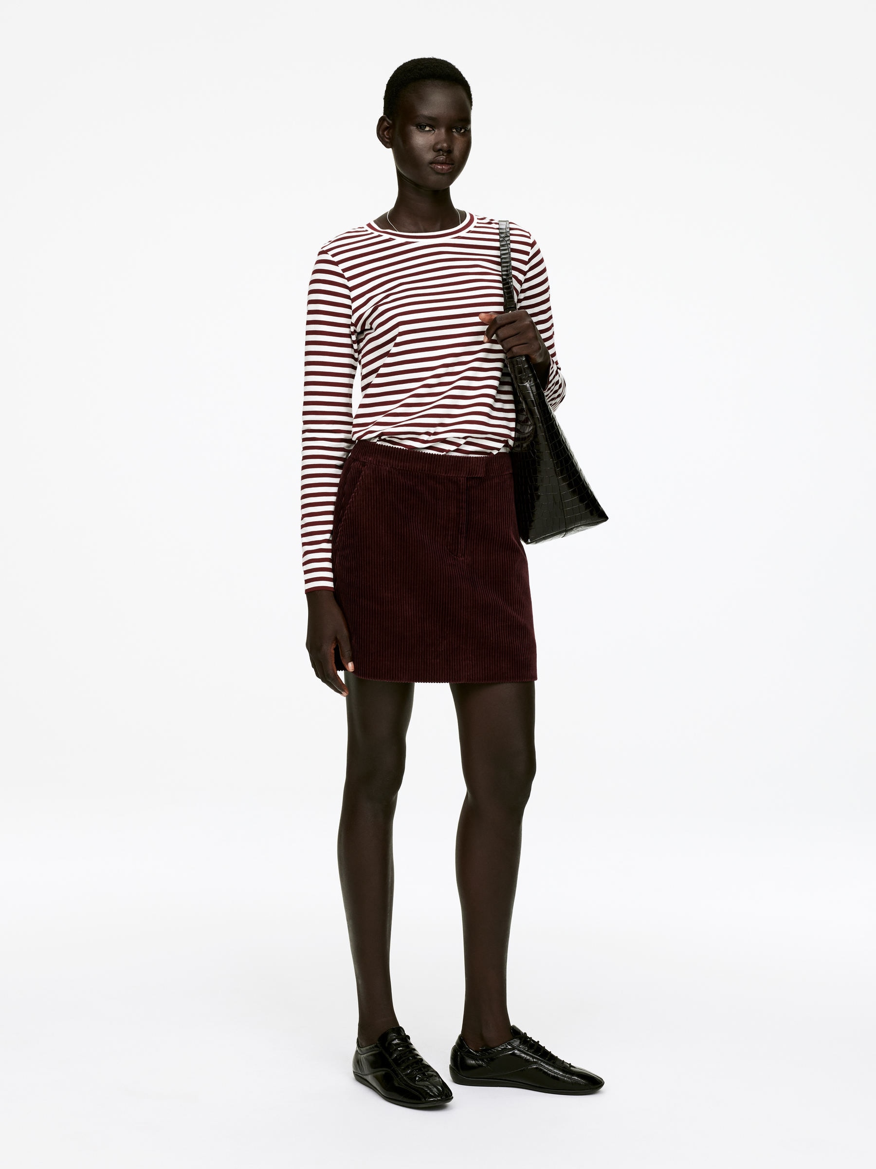 T-shirt signature à manches longues IRIS - Blanc cassé/Rouille - Regular fit - Femme - StillMedia/Lookbook - 4