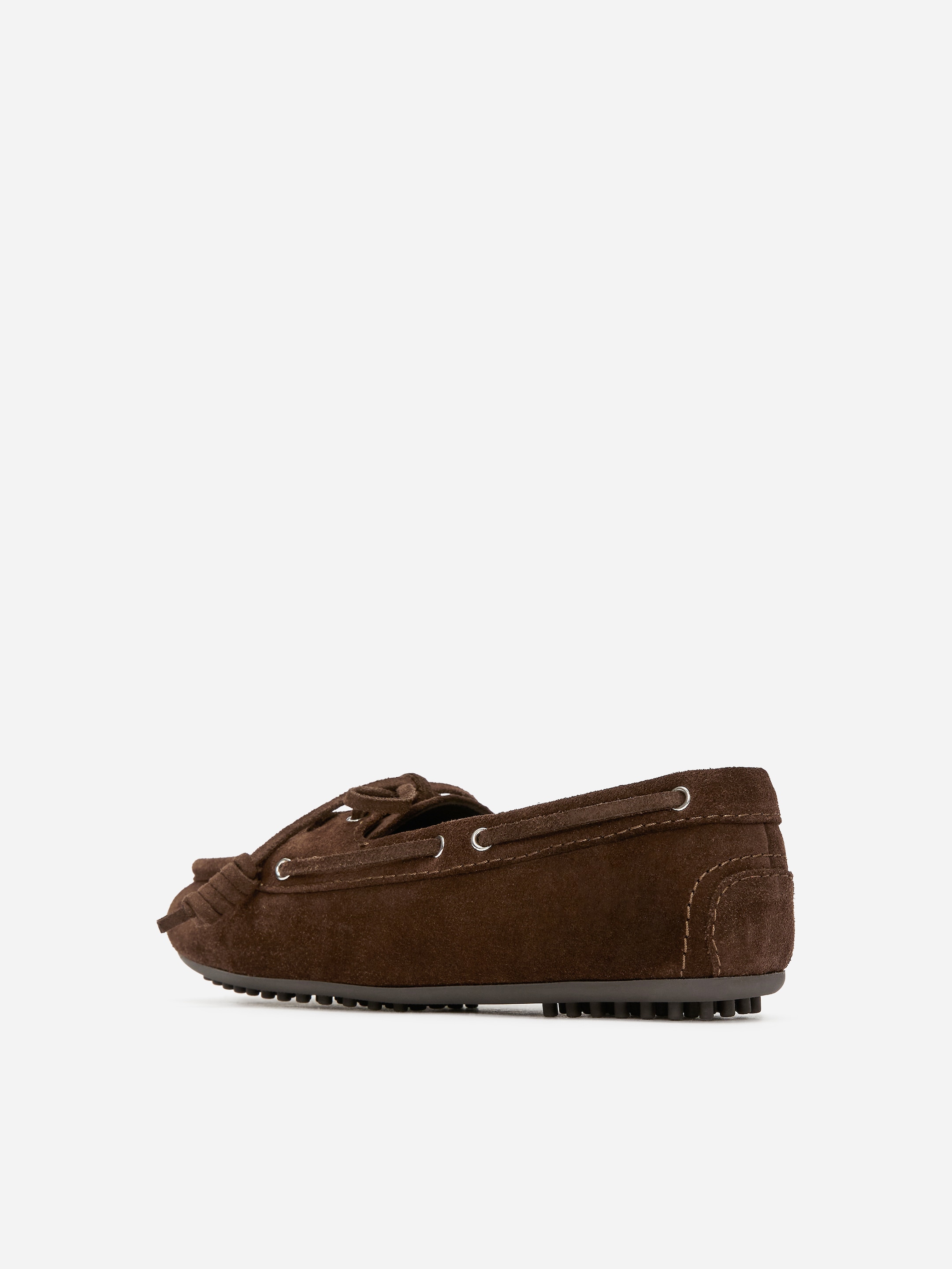 Split Suede Boat Shoes - Brown - Women - StillMedia/DescriptiveStillLife - 3