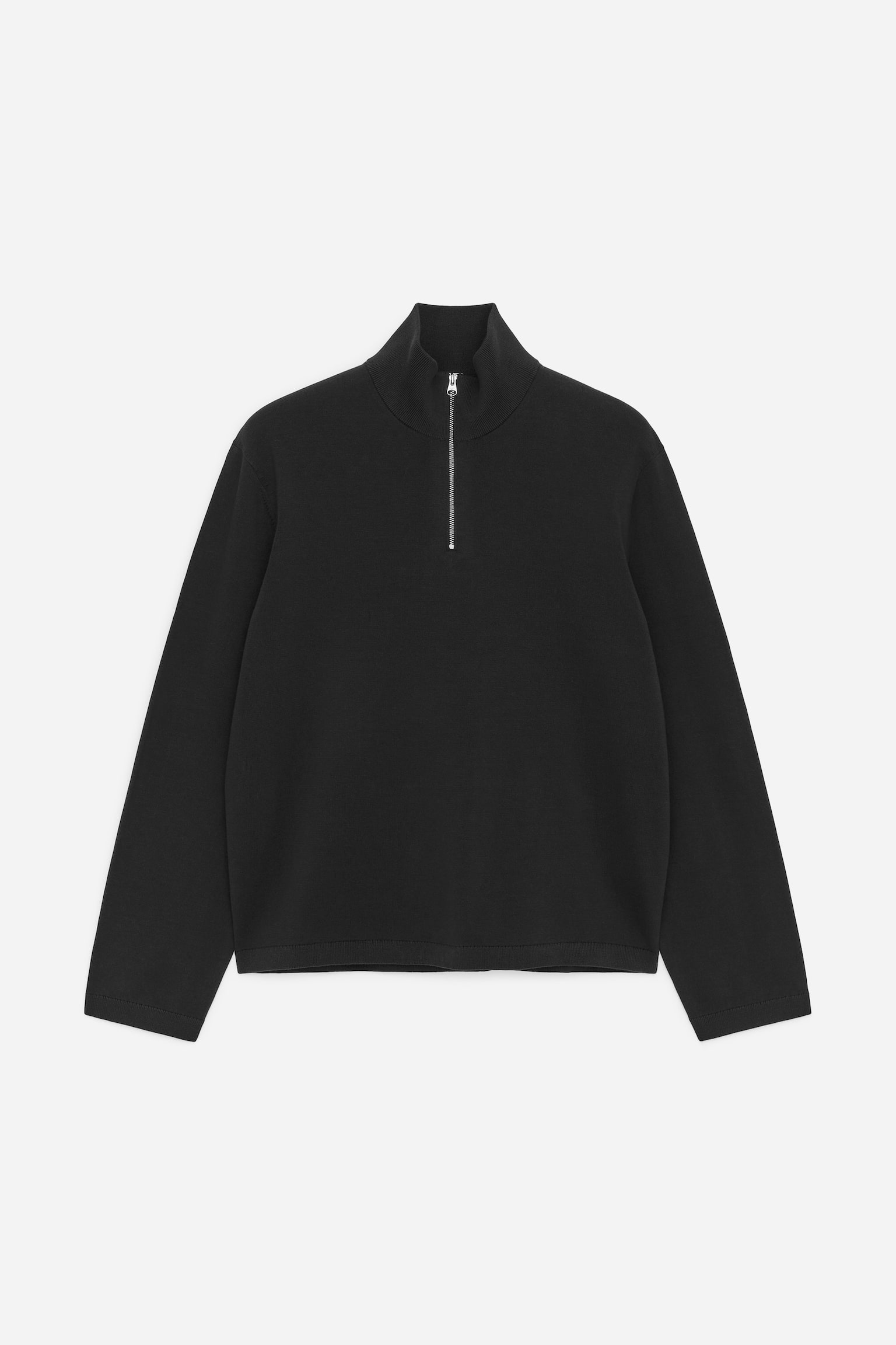 Maglione con mezza cerniera - Nero/Verde kaki - 2