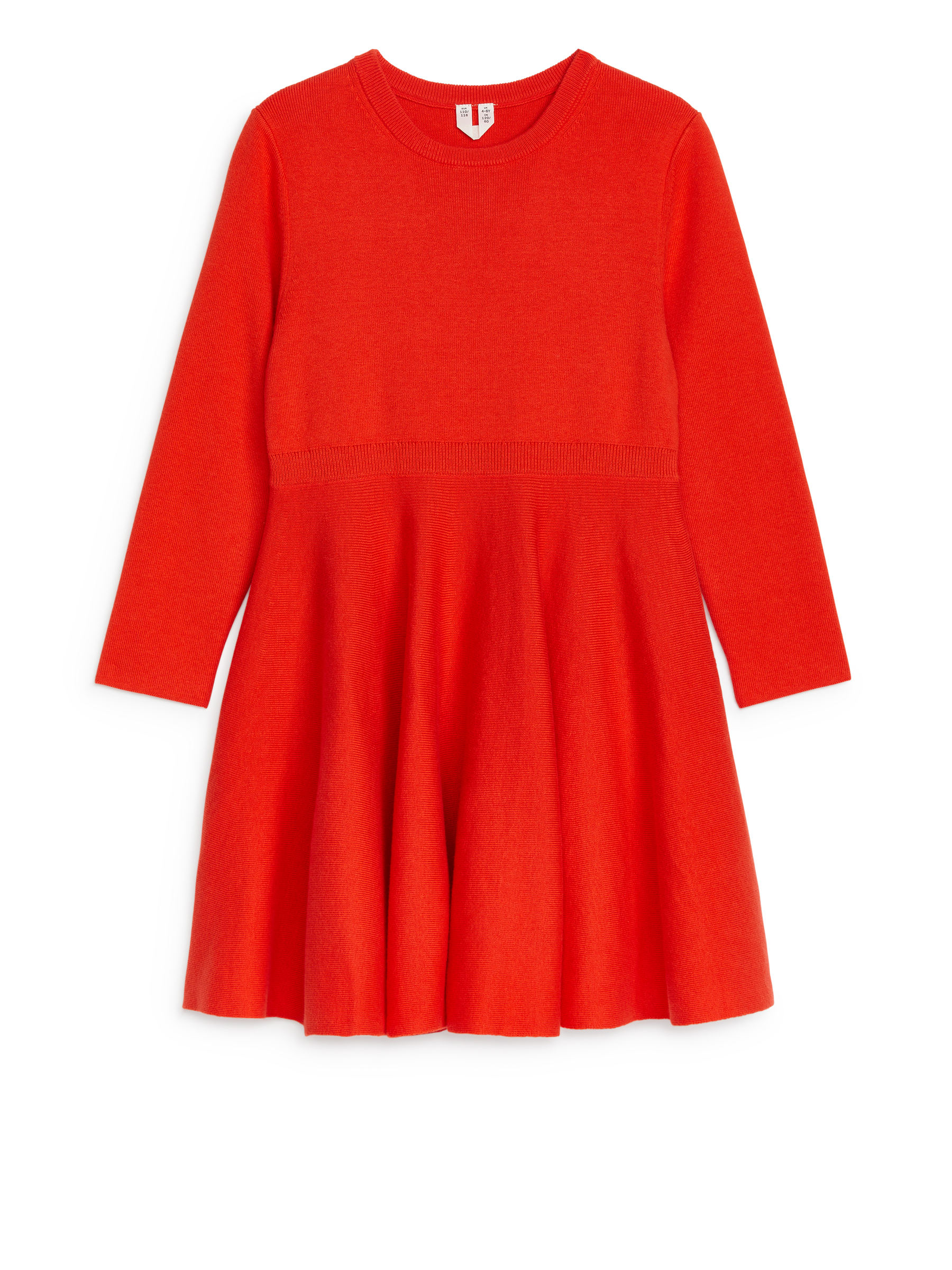 Robe en maille de coton et laine-#BD433F-13538