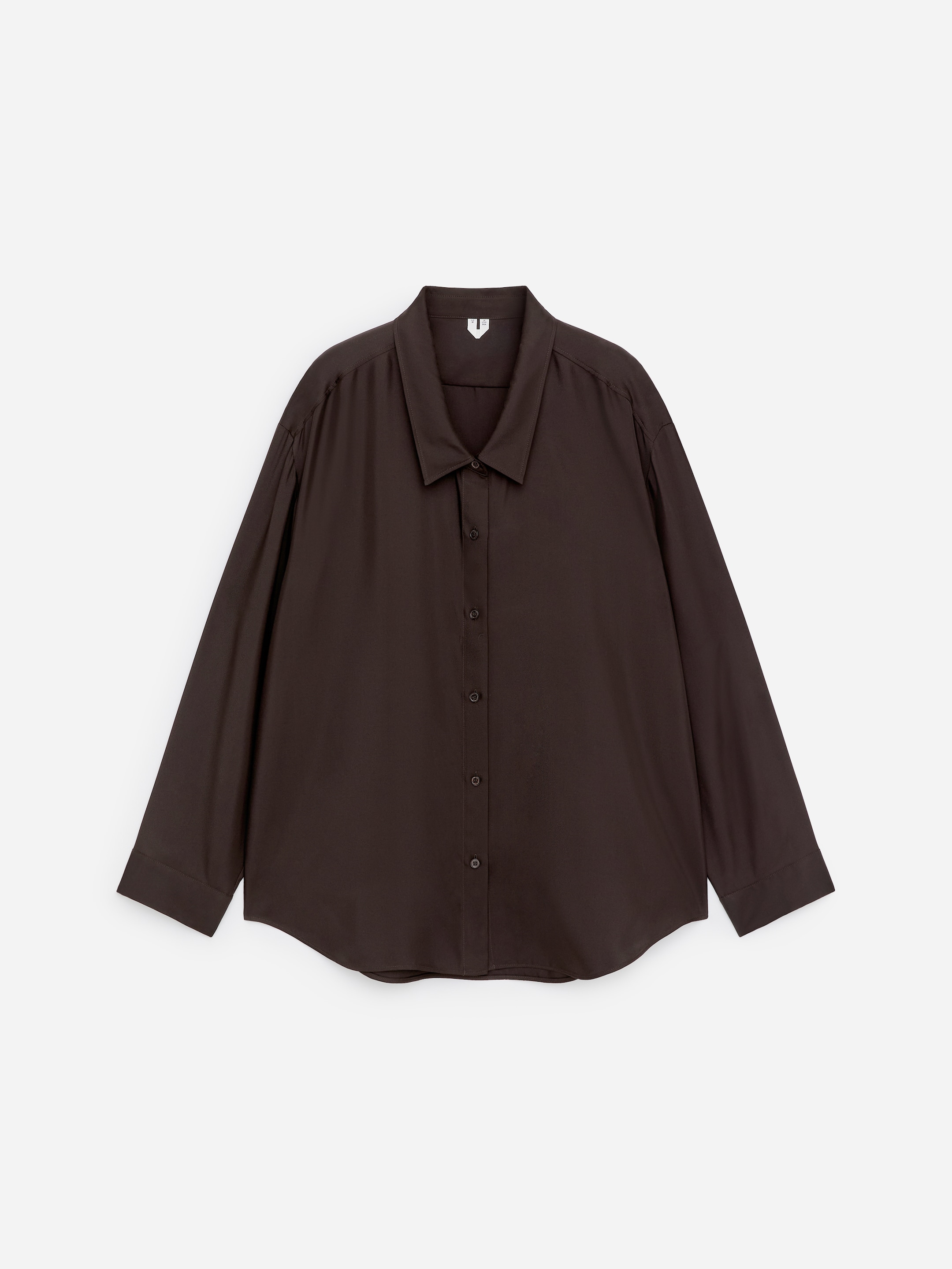 Silk Twill Shirt-#3C2A2B-18236