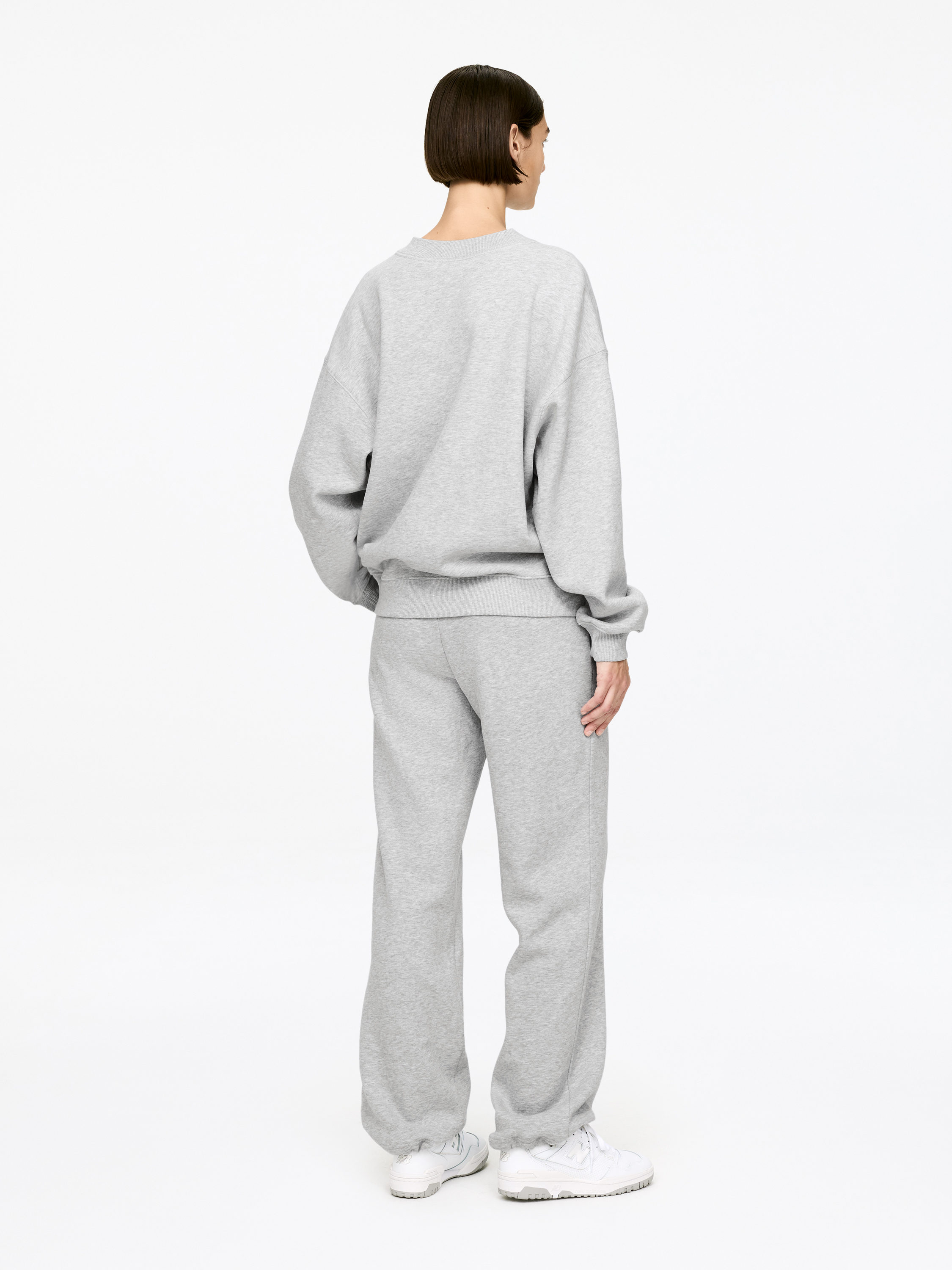 Sweat à col en V - Gris chiné - Femme - StillMedia/Lookbook - 6