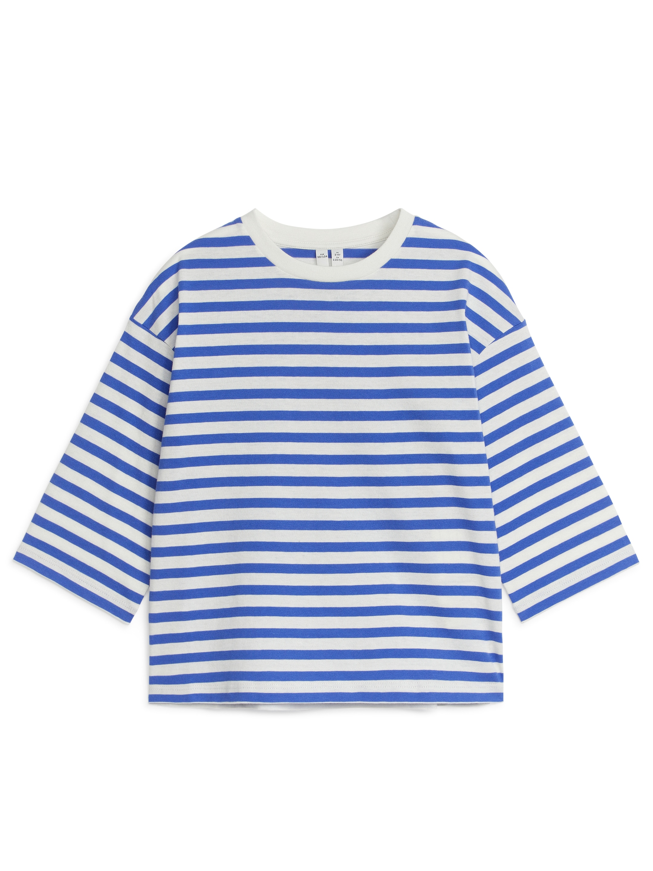 Größeres Bild ansehen: Oversize-T-Shirt mit langen Ärmeln - Blau/Weiß - Kids | H&M DE 1