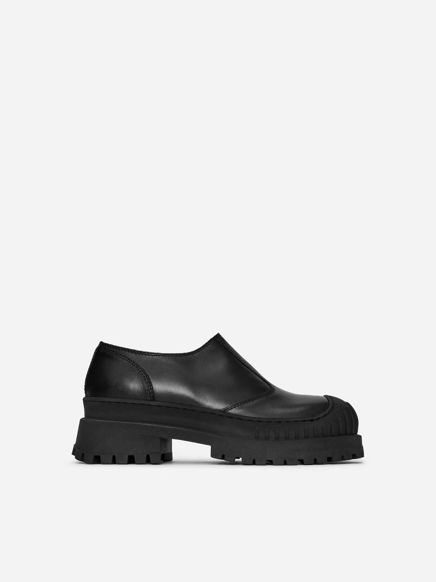 ARKET Women's  Chunky Leather Boots Black,  size 40