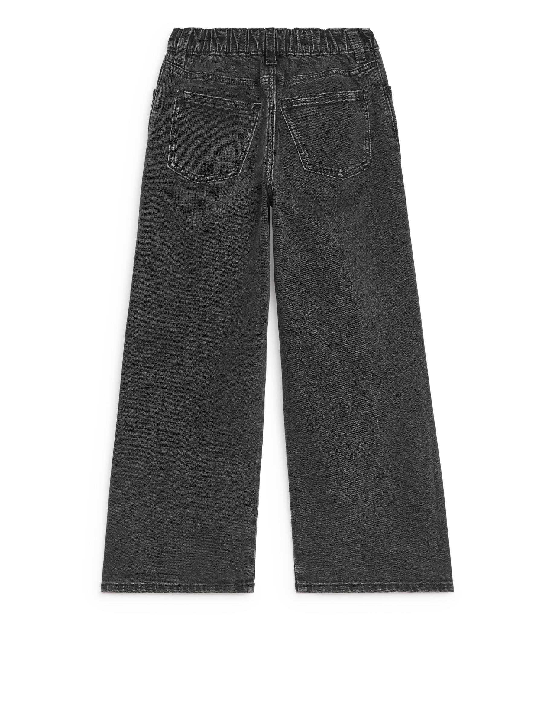 Wide Denim Trousers - Black - Loose fit - Children - StillMedia/DescriptiveStillLife - 1