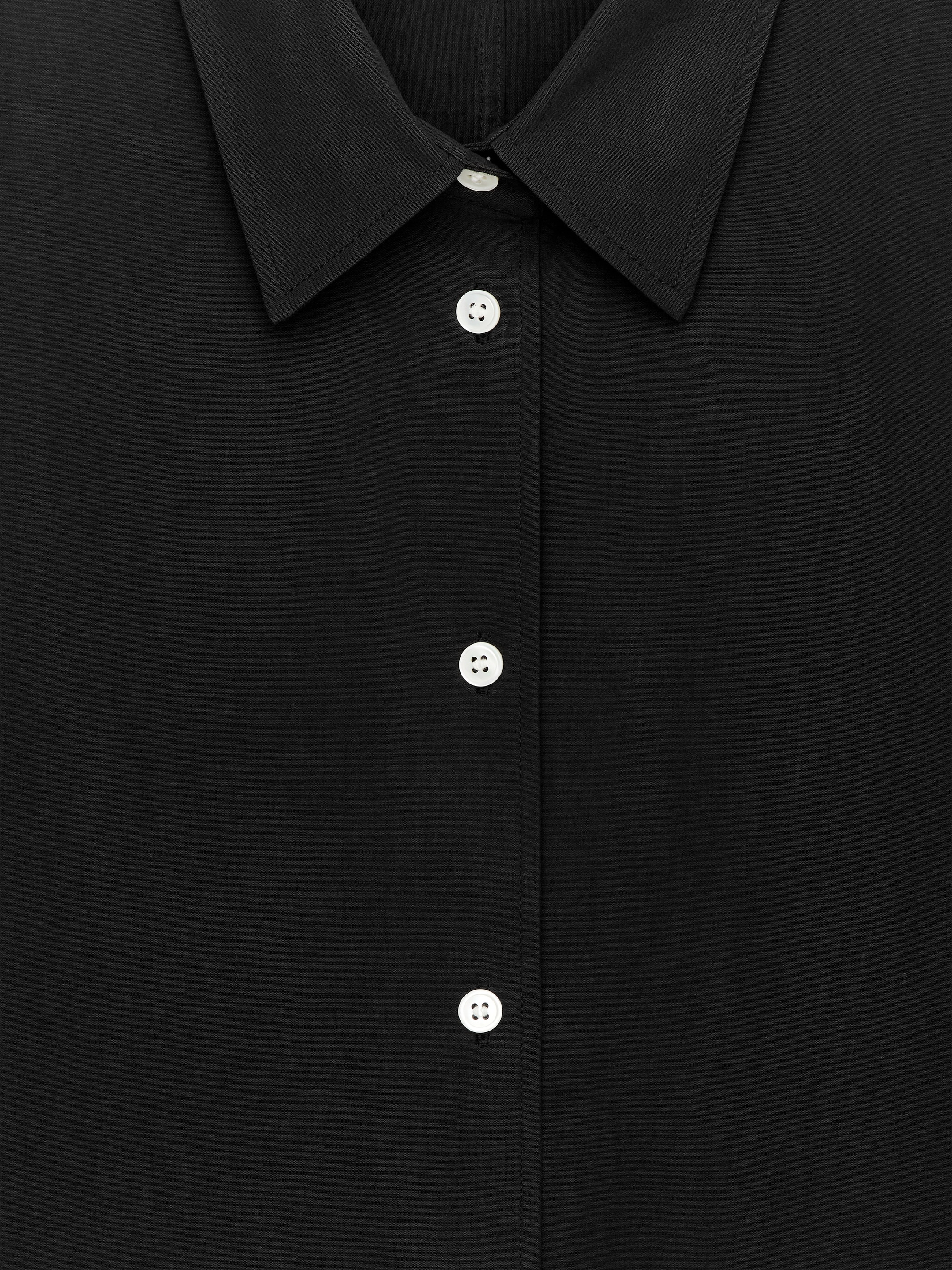 Curved Slit Shirt - Black - Loose fit - Women - StillMedia/DescriptiveDetail - 2