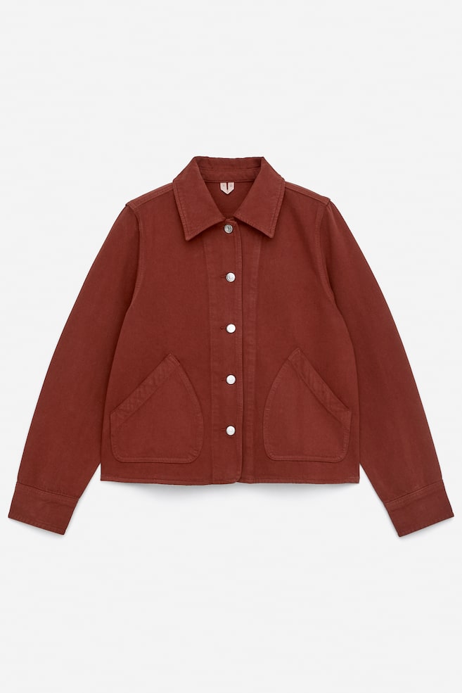 Overshirt in denim tinto in capo - Ruggine scuro - 1