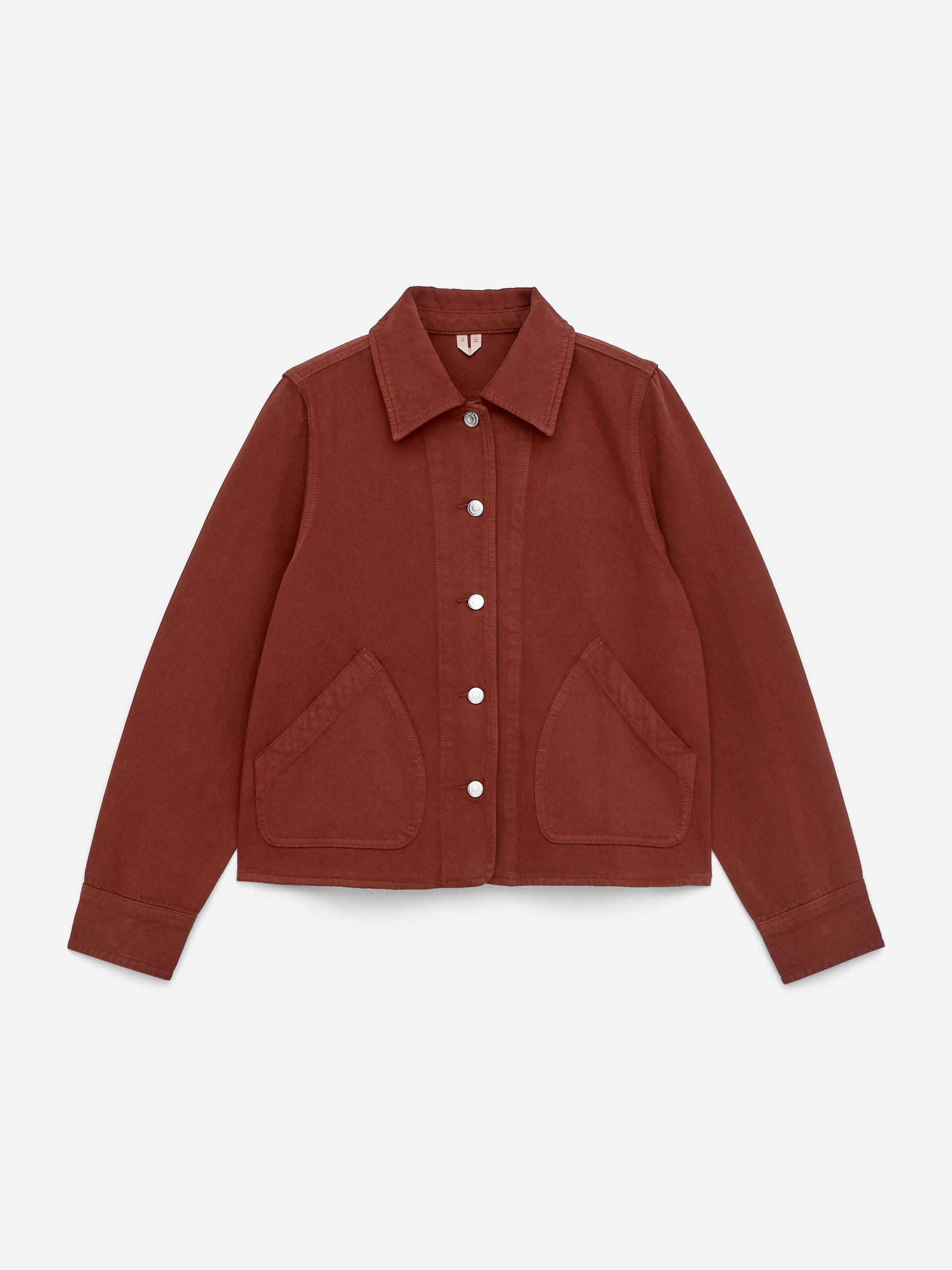 Garment-Dyed Denim Overshirt - Dark Rust - Regular fit - Women - StillMedia/DescriptiveStillLife - 2