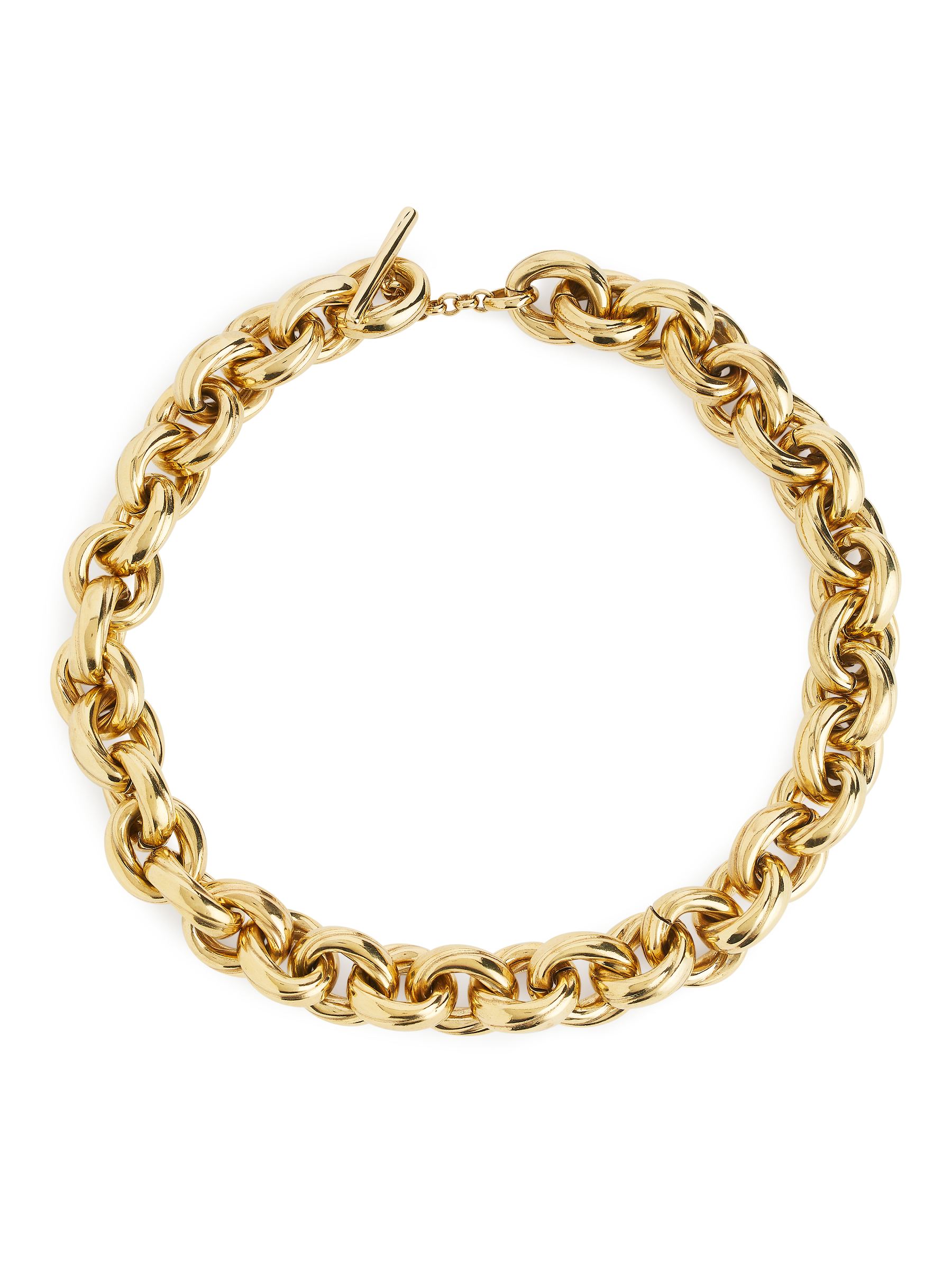 Chunky Gold-Plated Necklace - Gold - Women - StillMedia/DescriptiveStillLife - 3