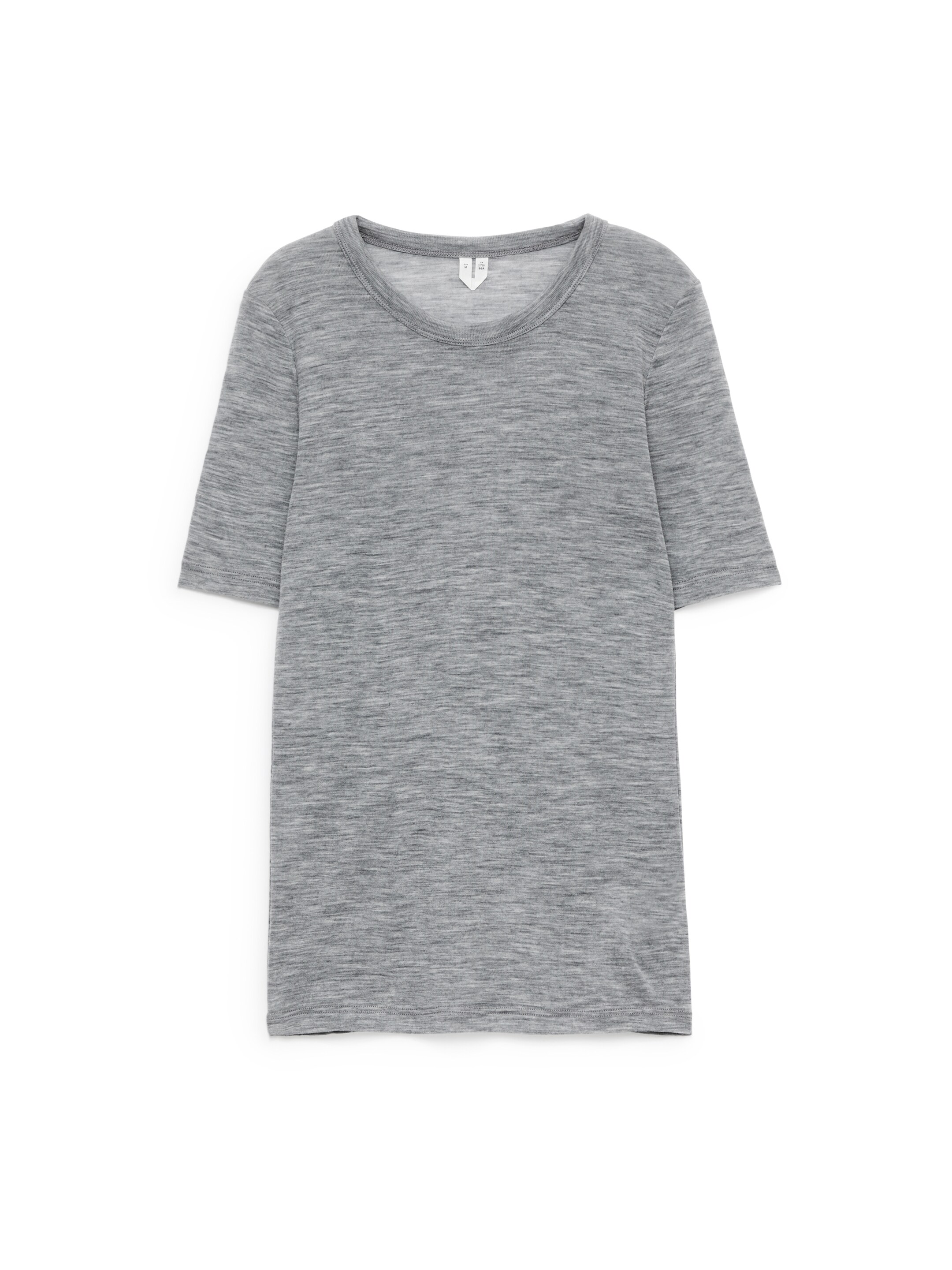 Größeres Bild ansehen: Geripptes Woll-T-Shirt - Graumeliert - Ladies | H&M DE 1