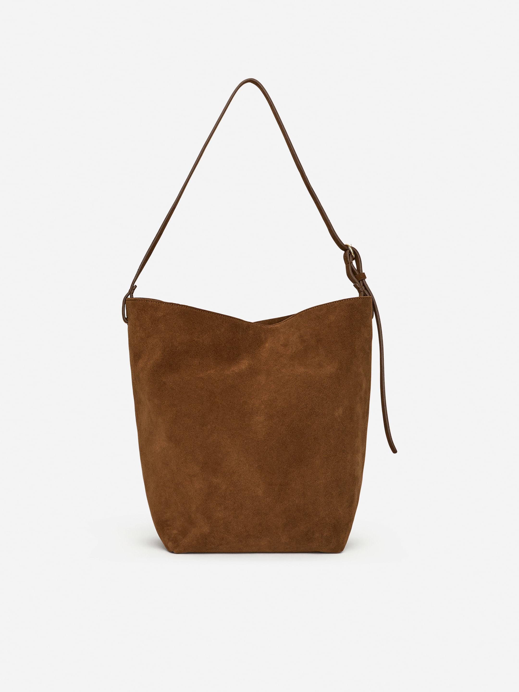 Visa större bild: Väska i mocka - Brun - DAM | H&M SE 3