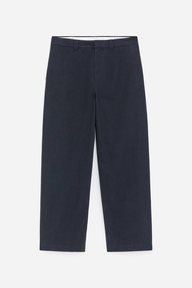 Loose Cotton Chinos - Dark Blue/Dark Brown/Beige - 1