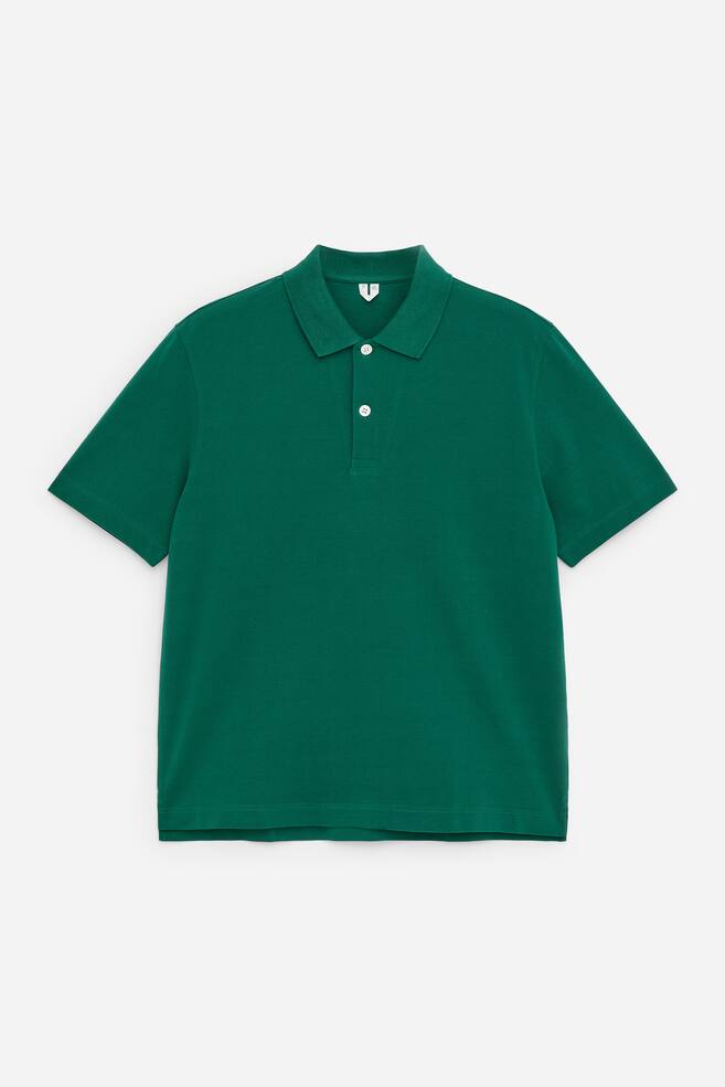 Piqué Polo Shirt - Green/Raspberry Red/Off White/Dark Blue/Dark Blue/Striped - 1