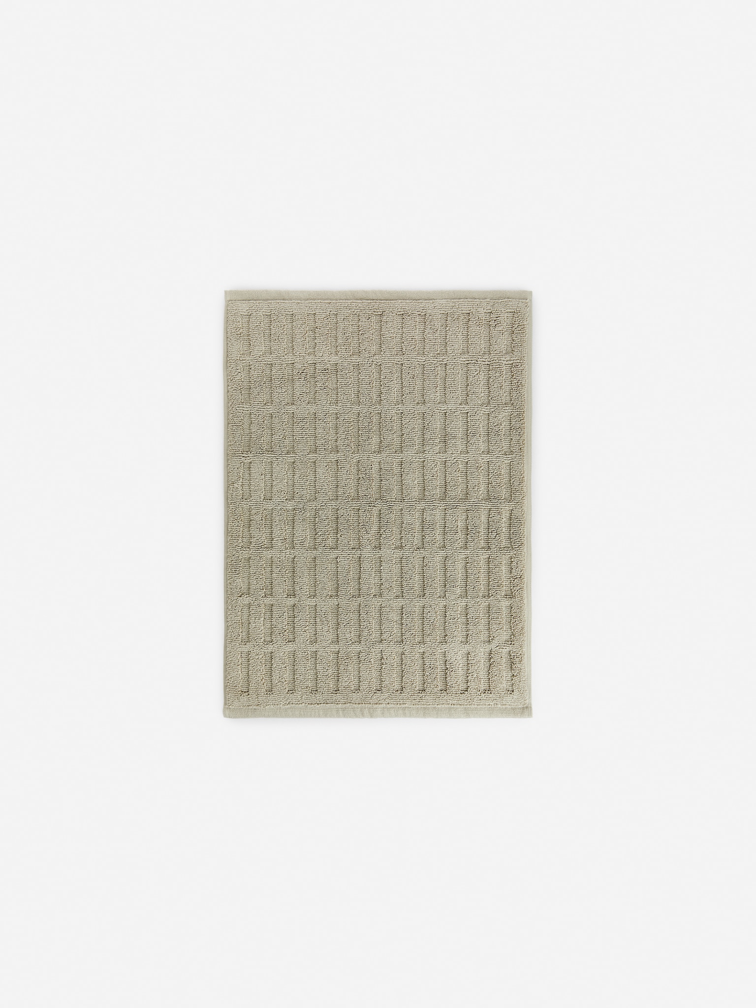 Katoenen badmat - Kakigroen/Beige
