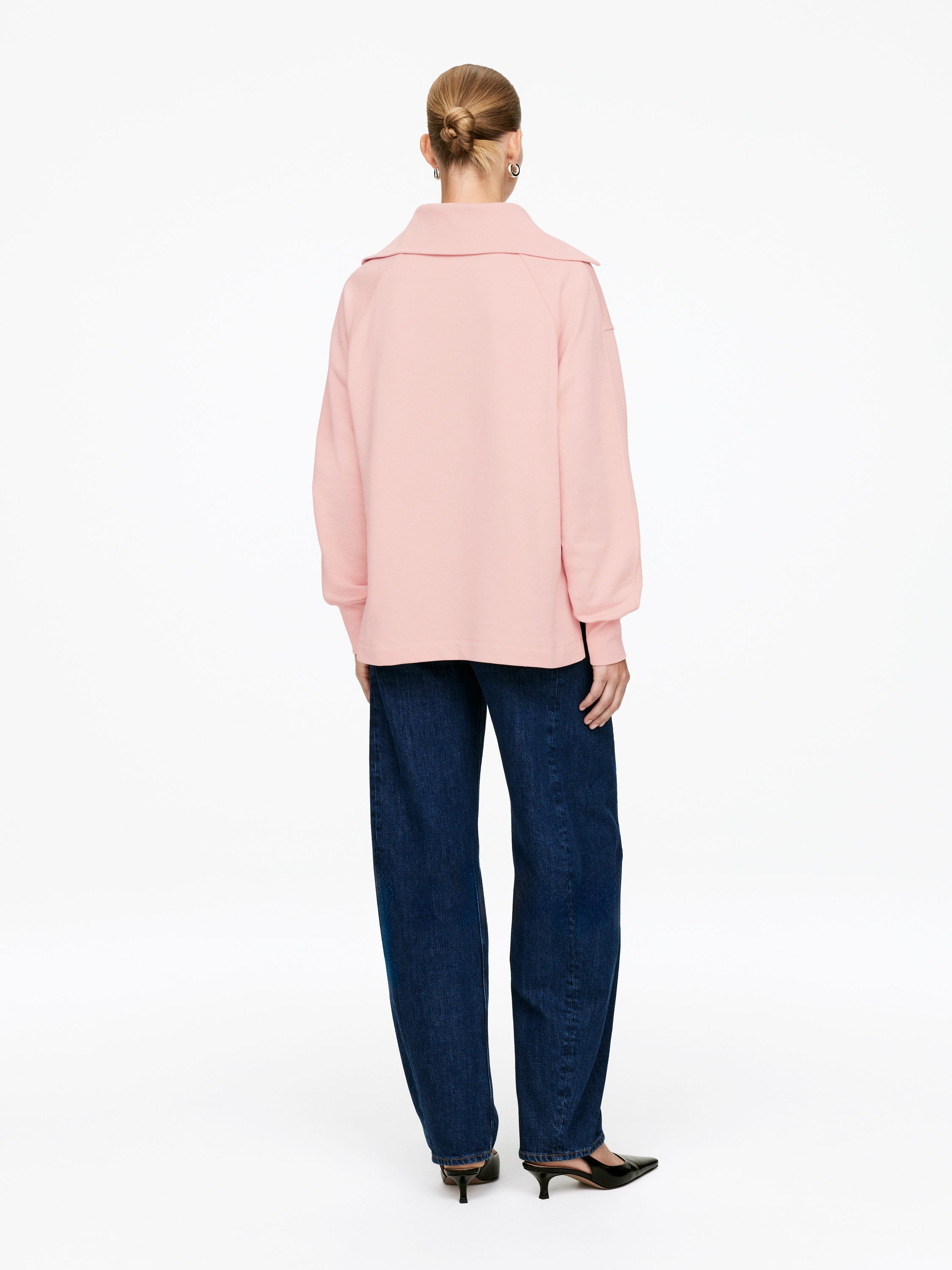 Half-Zip Sweatshirt – Peach – Women – ARKET WW