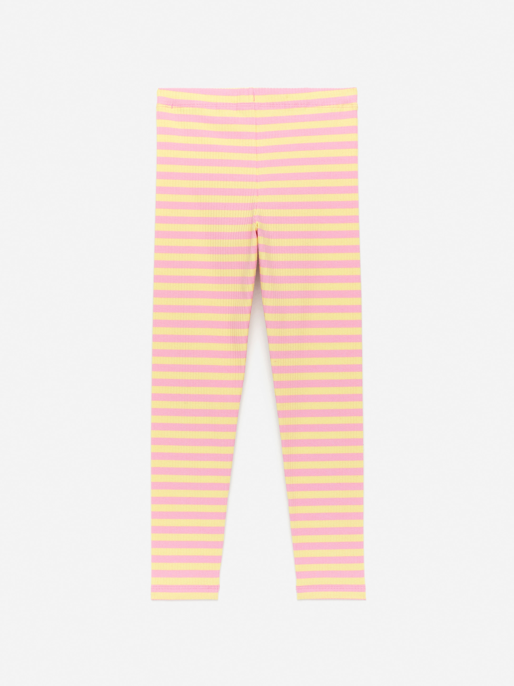 Gerippte Leggings - Rosa/Gelb - Slim Fit - Kinder - StillMedia/DescriptiveStillLife - 3