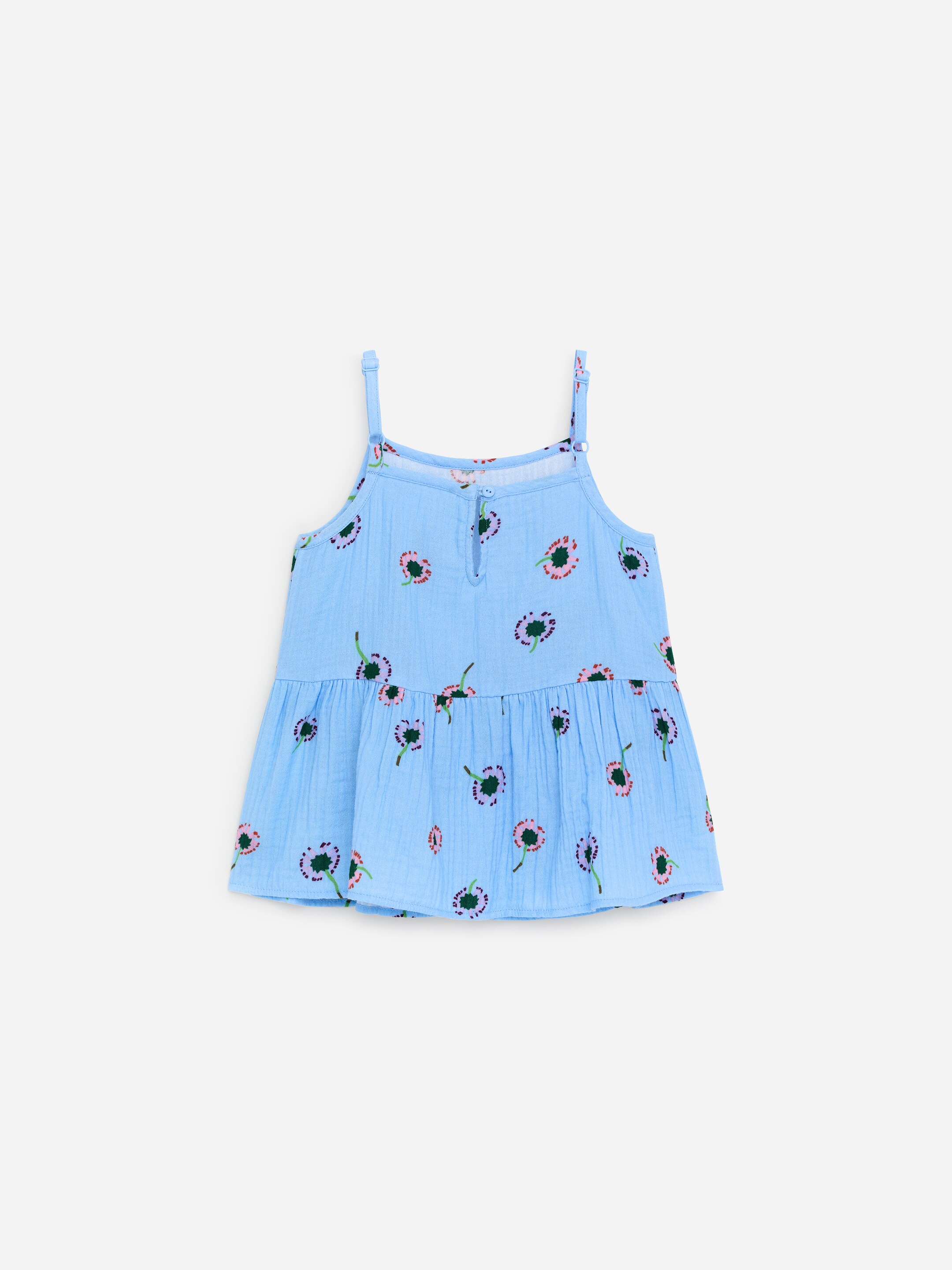 Top aus Baumwollmusselin - Hellblau/Blumen - Regular Fit - Kinder - StillMedia/DescriptiveStillLife - 1