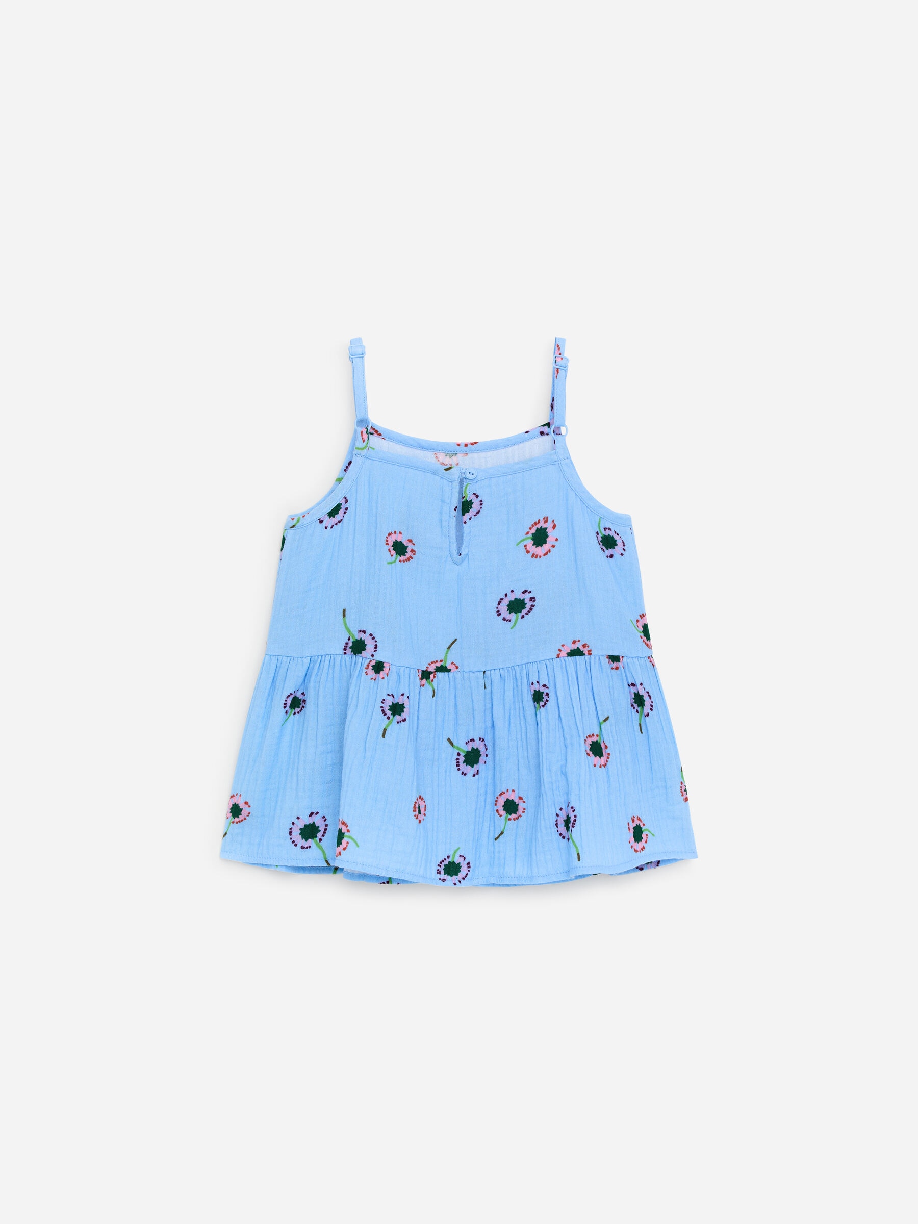 Cotton Muslin Top - Light Blue/Floral - Regular fit - Children - StillMedia/DescriptiveStillLife - 1