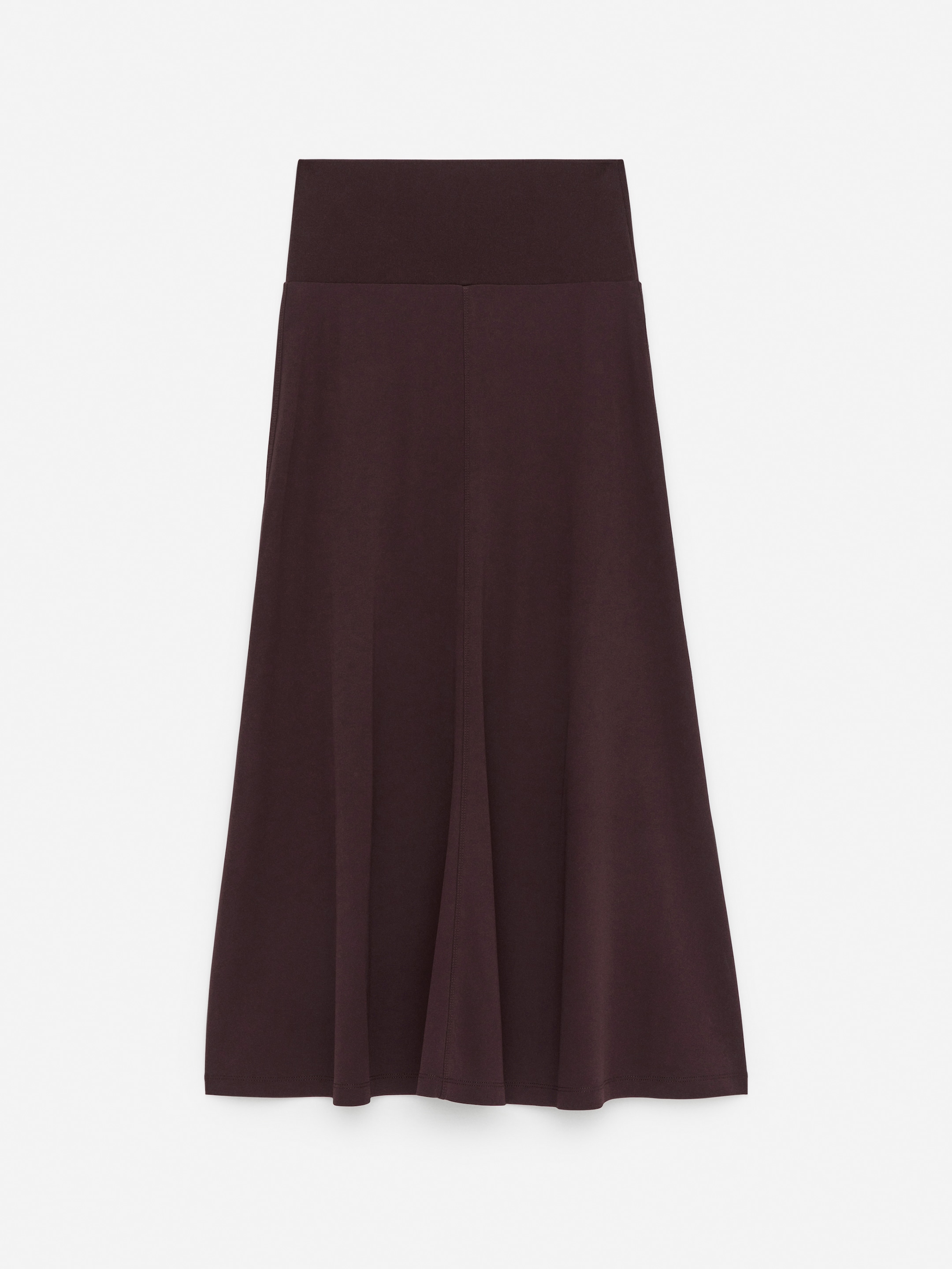 Fluid Maxi Skirt-#330F1A-14418