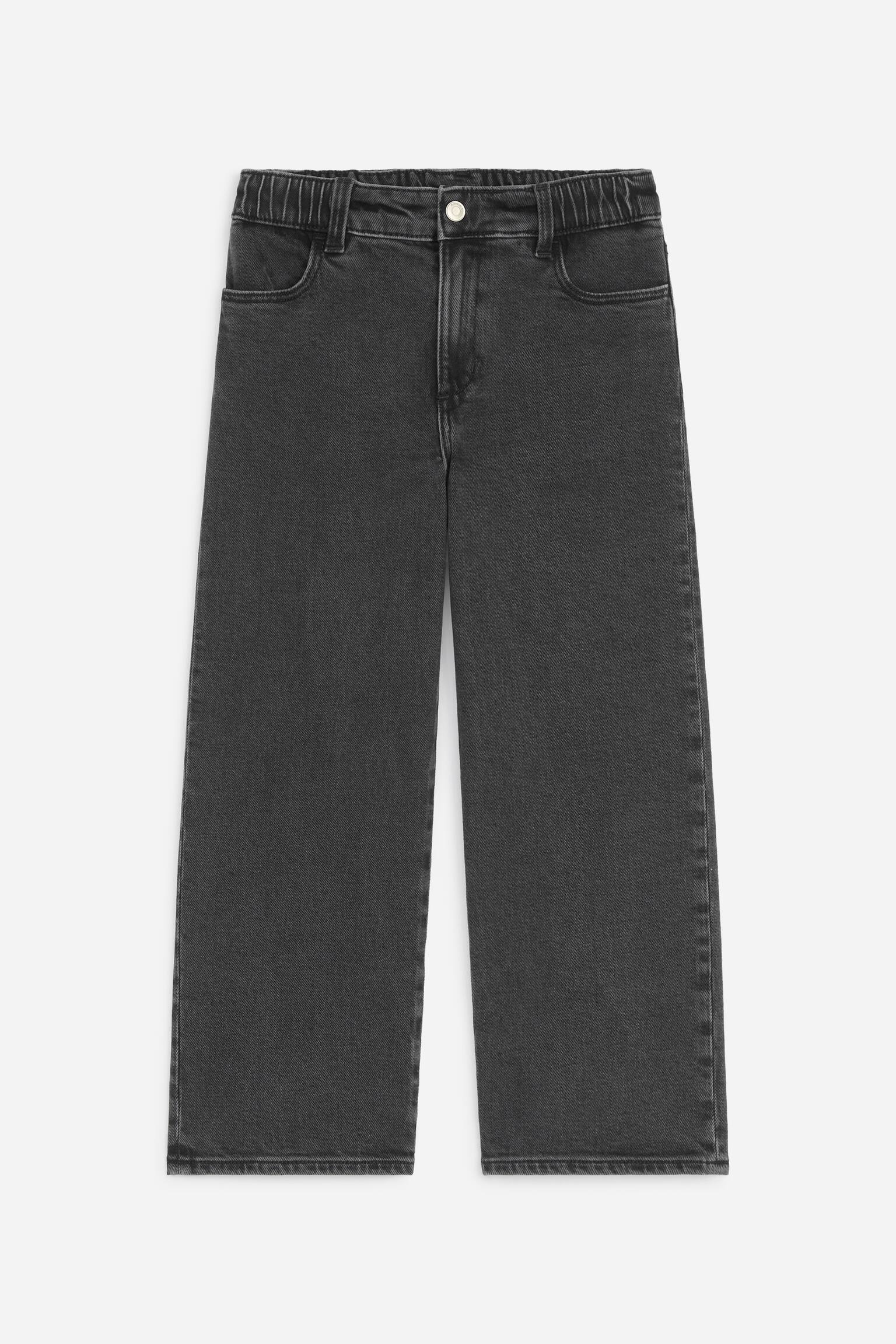 Wide Denim Trousers - Black/Lilac/Blue/Pink/Light Green/Light Blue/Black