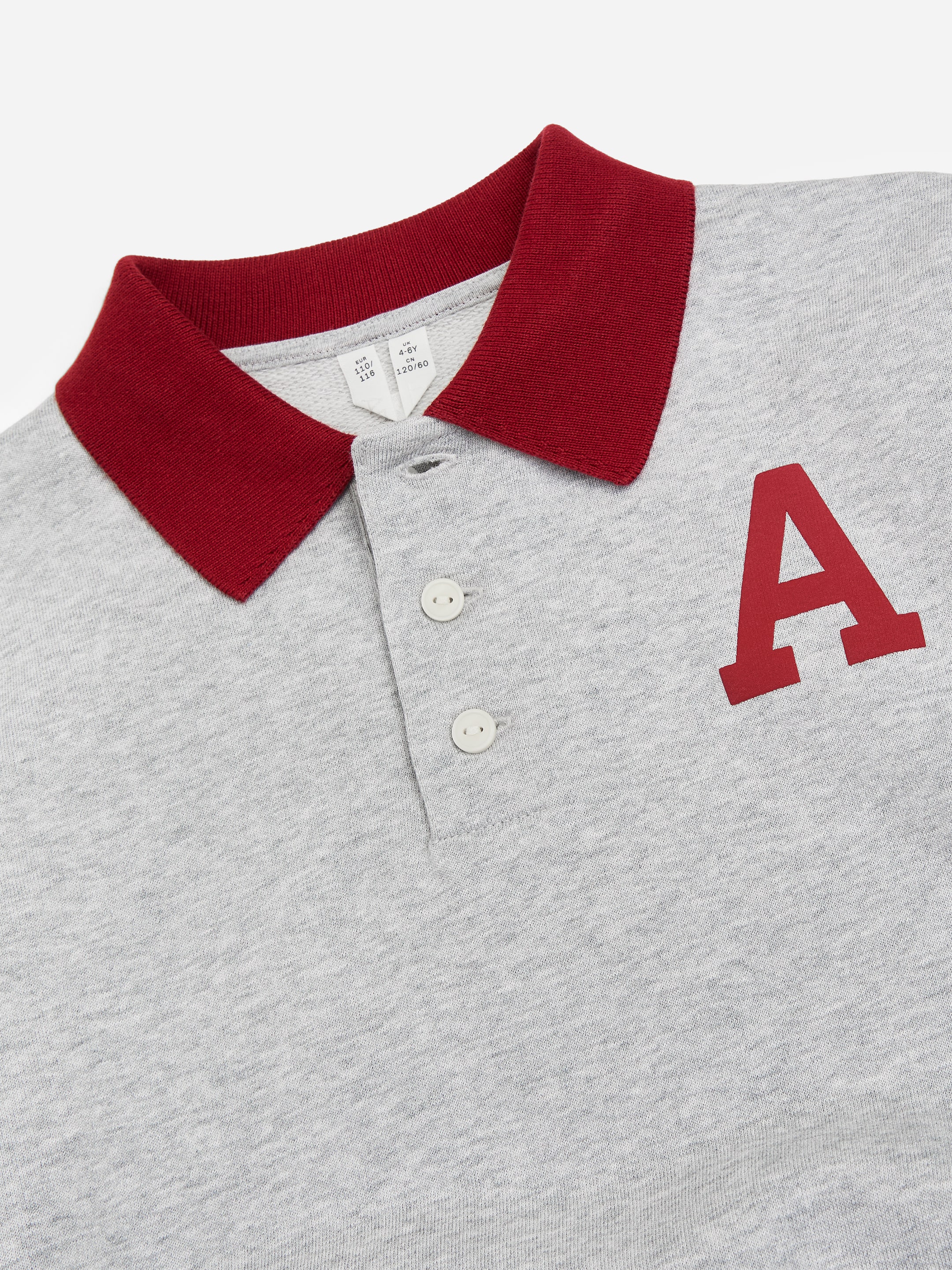 Rugby Polo Sweatshirt - Grey Melange - Relaxed fit - children - StillMedia/DescriptiveDetail - 3