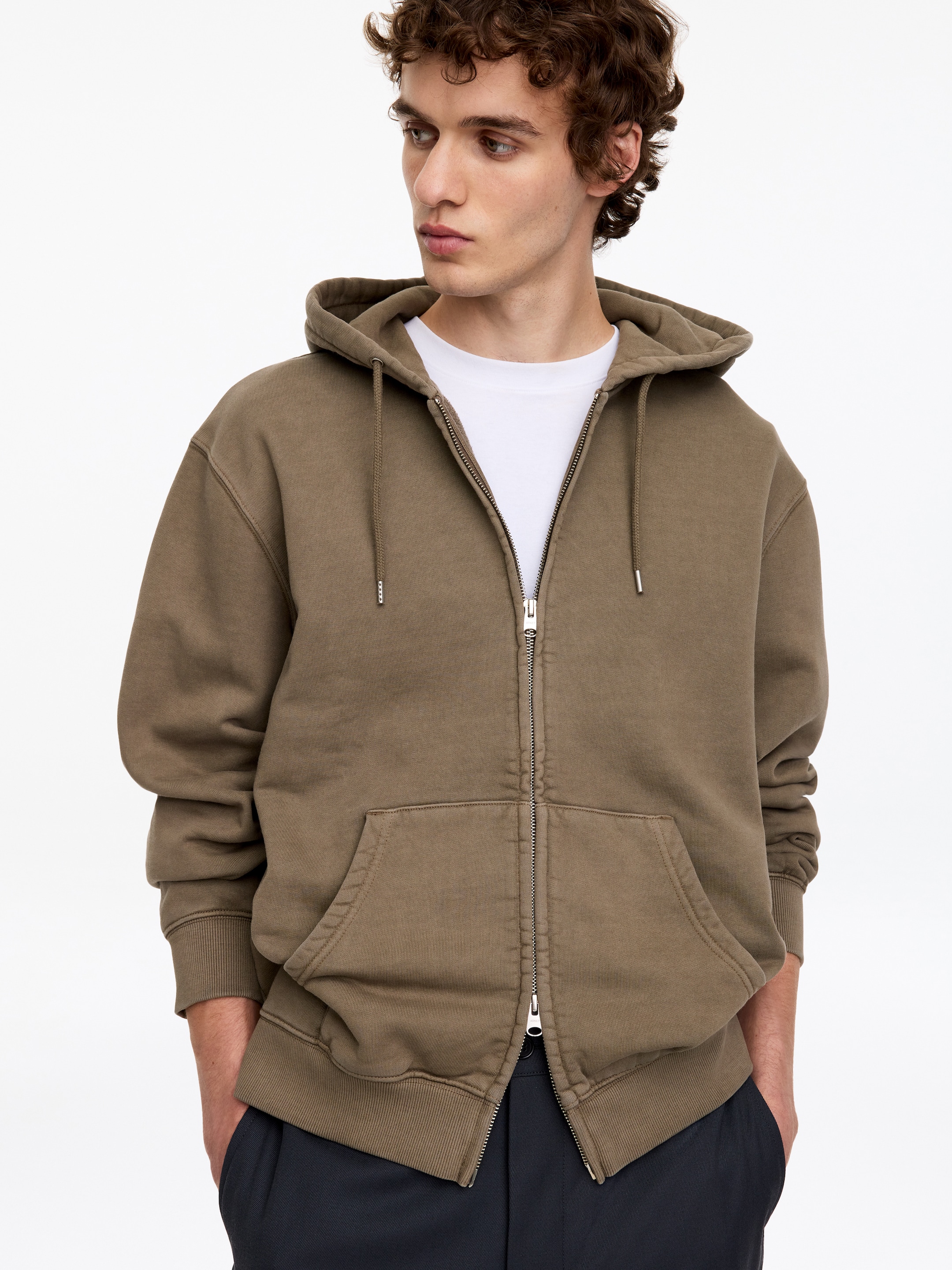 Relaxed Zip Hoodie - Mole - Relaxed fit - men - StillMedia/Lookbook - 5