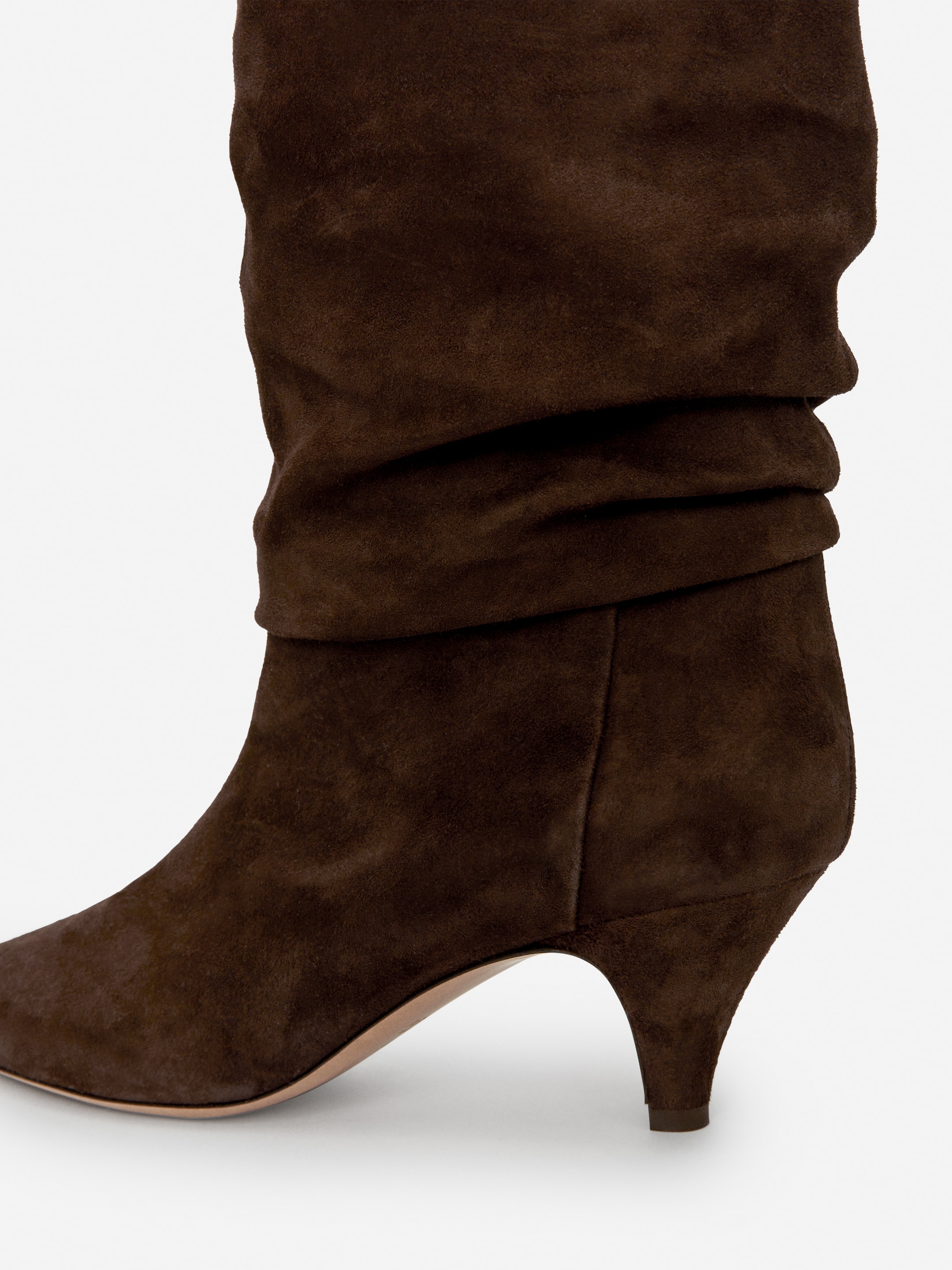 View larger image: Slouchy Suede Boots - Dark Brown - Ladies | H&M GB 4
