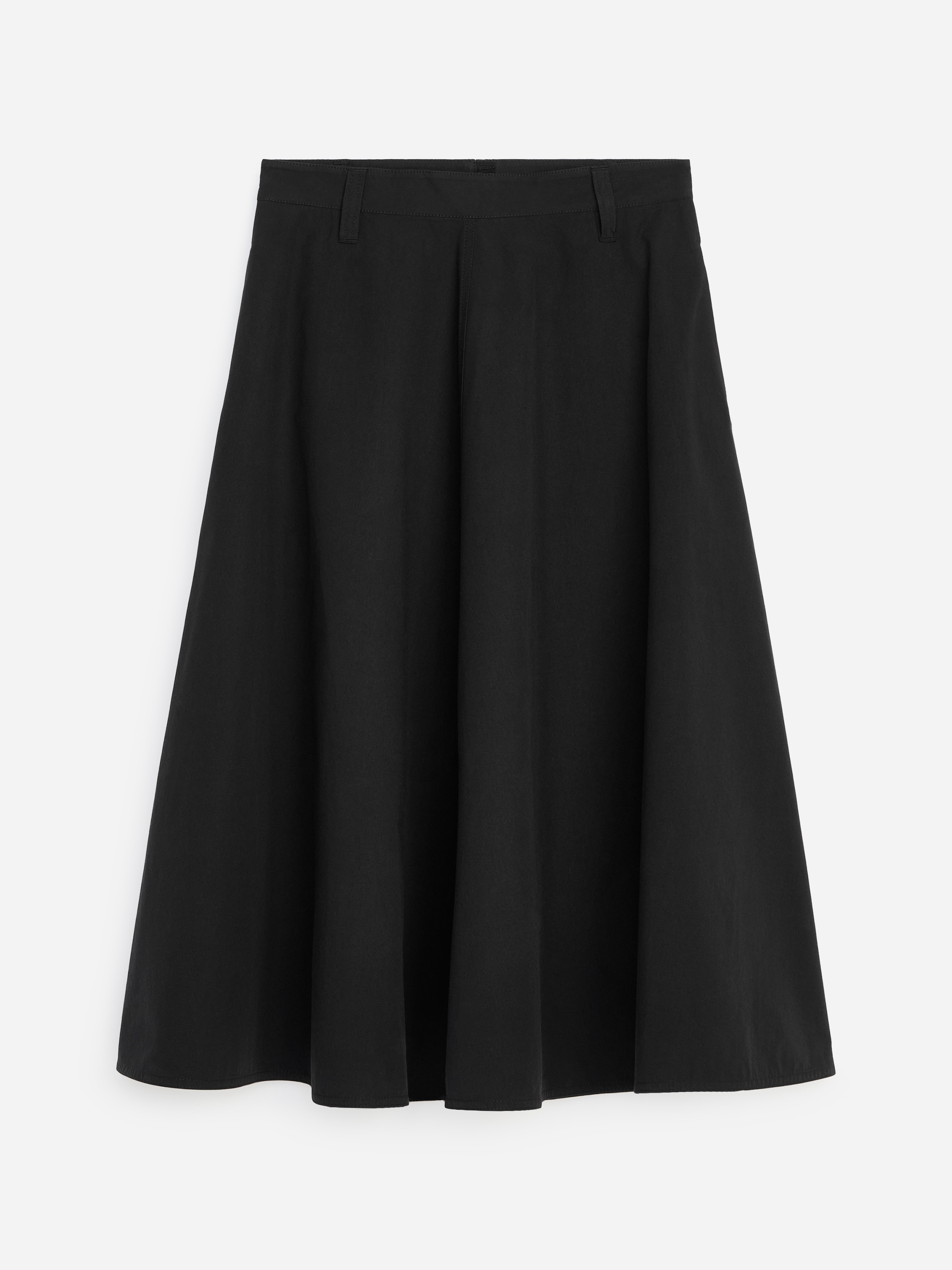 Falda circular de algodón - Negro