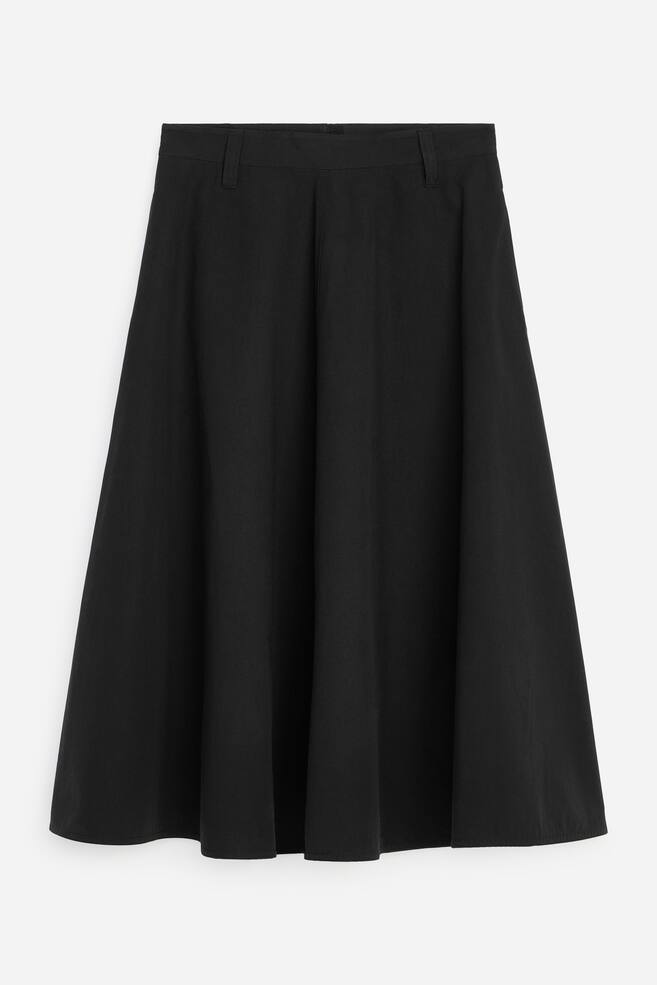 Falda circular de algodón - Negro - 1