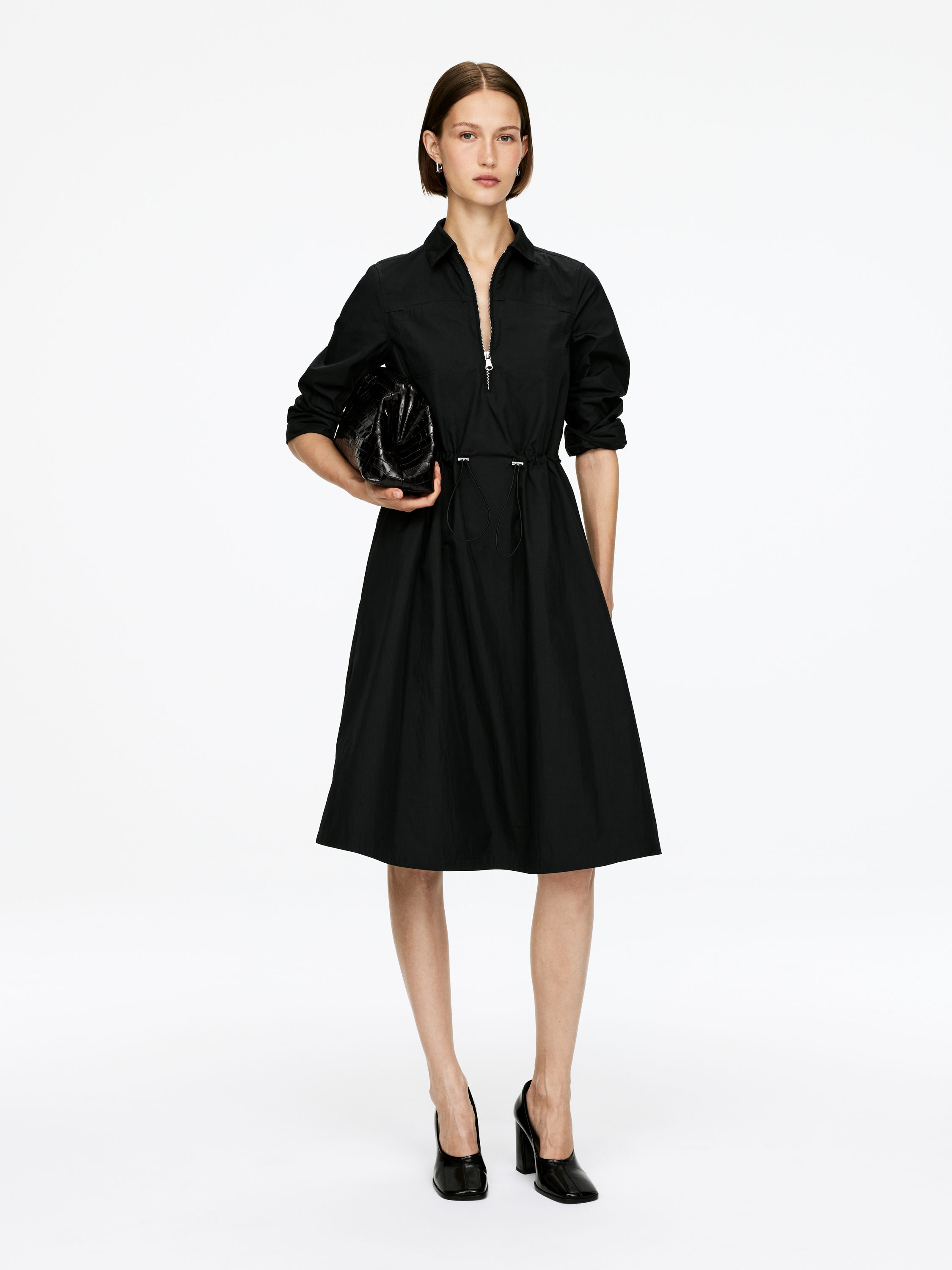 Drawstring Dress - Black - Regular fit - Women - StillMedia/Lookbook - 4