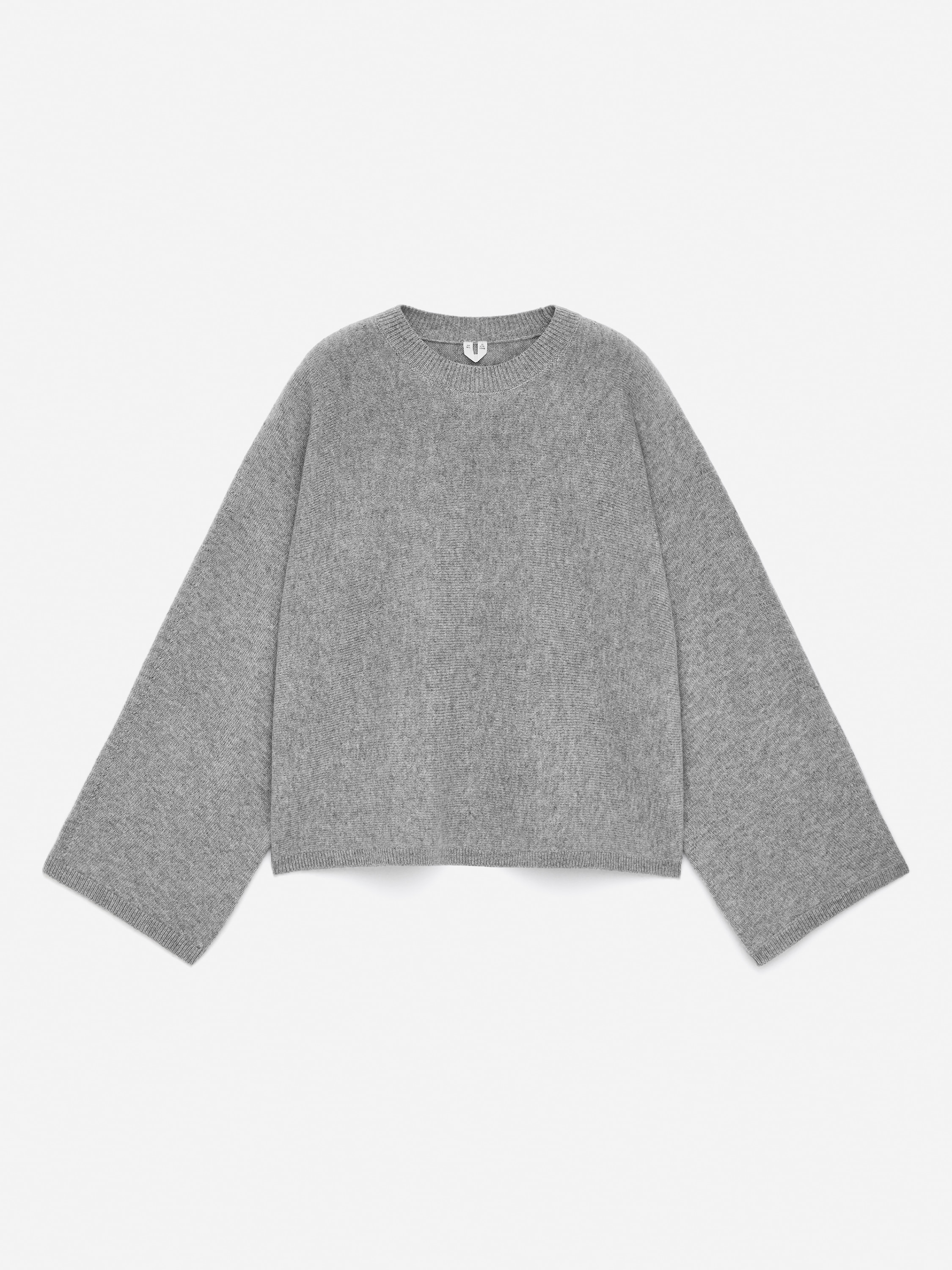 Kashmirpusero aukkoyksityiskohdilla​ - Meleerattu harmaa