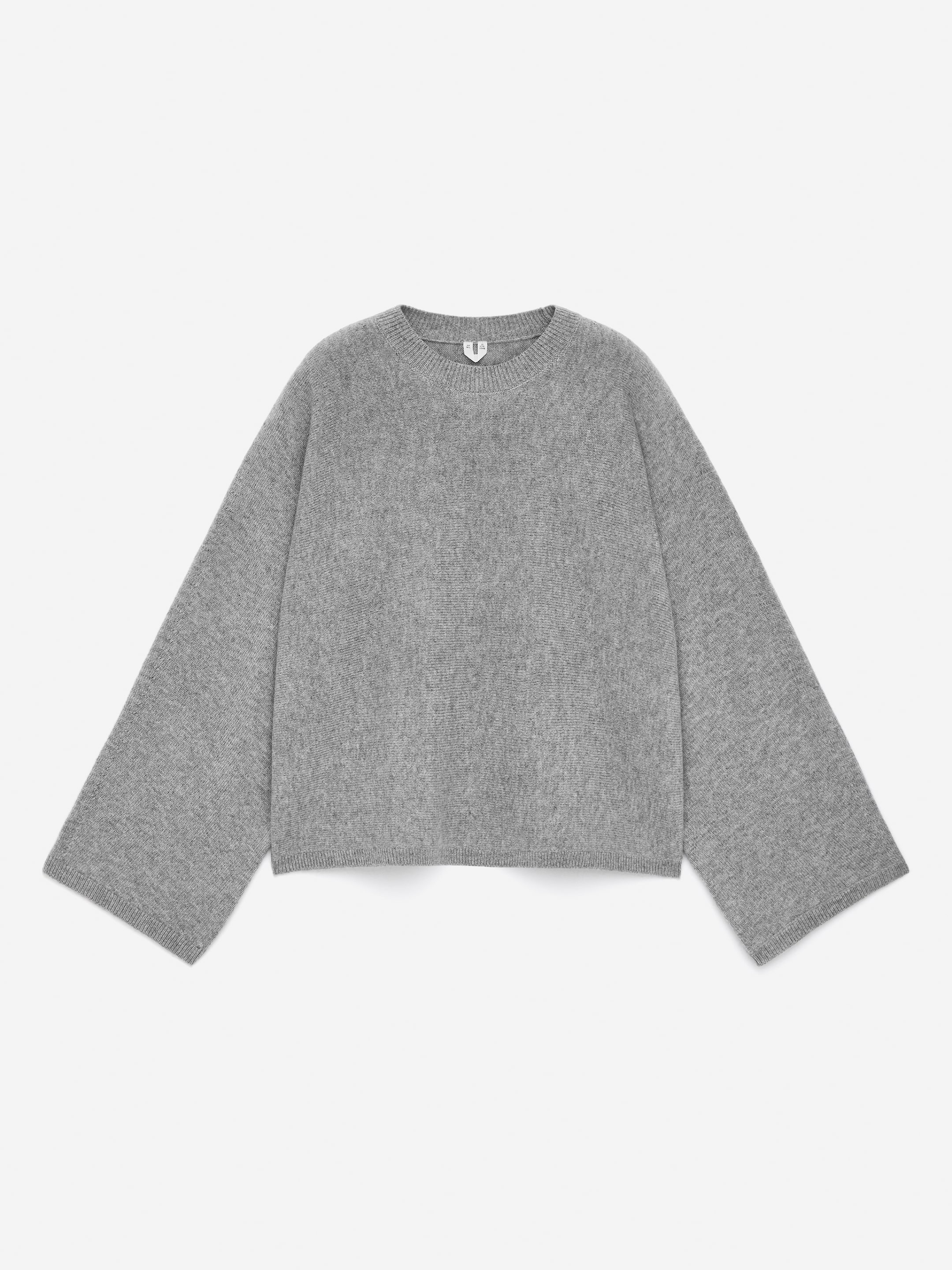 Sweter z czystego kaszmiru z wycięciami​-#90939C-16568