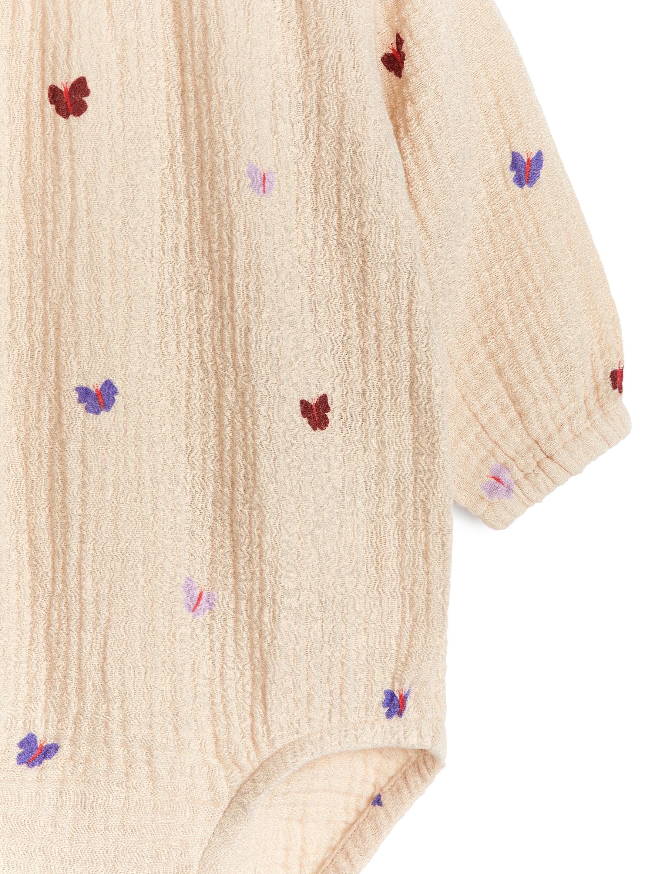 Grösseres Bild ansehen: Strampler aus Baumwollmusselin - Beige/Schmetterlinge - KINDER | H&M CH 3