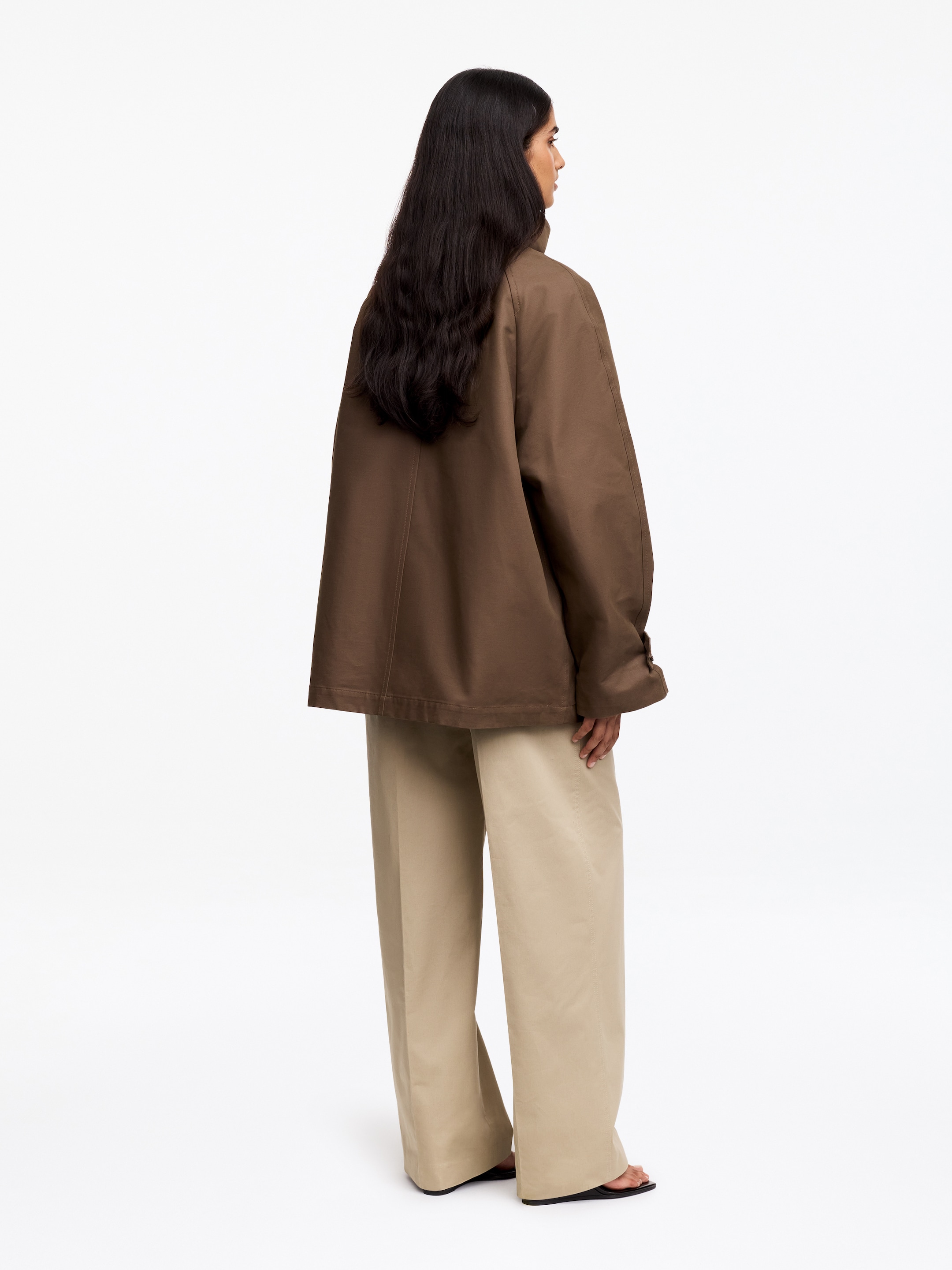 Relaxed Cotton Jacket - Dark Mole - Relaxed fit - women - StillMedia/Lookbook - 7