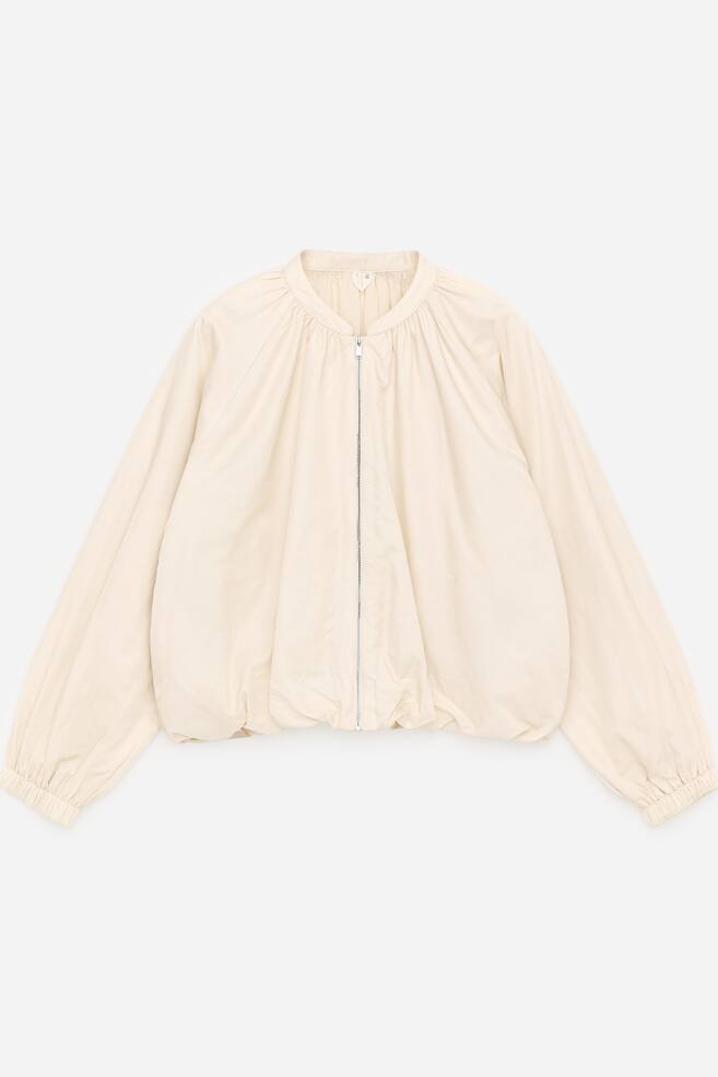 Chaqueta ligera estilo blouson - Crema/Negro - 1