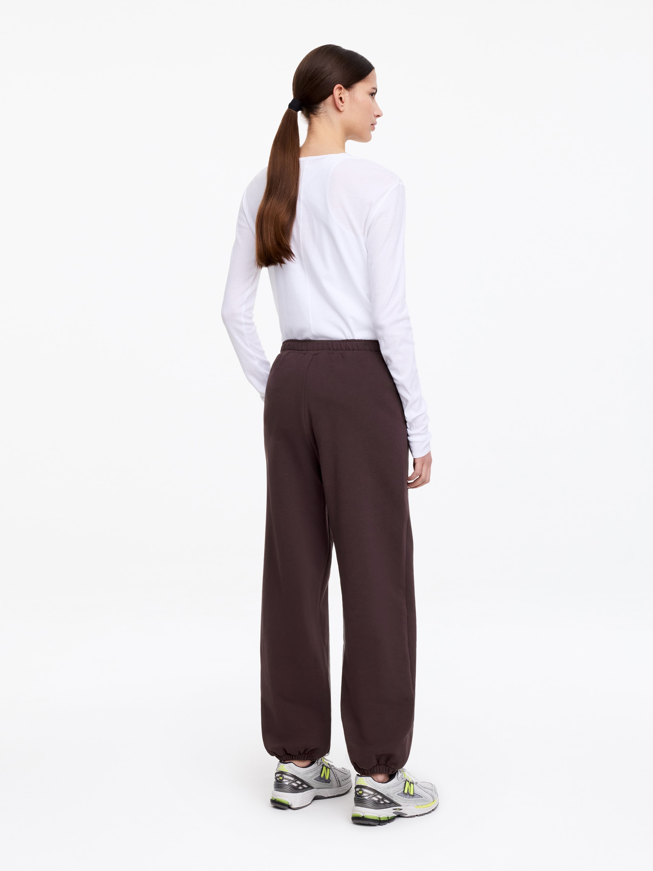 Spodnie dresowe z ręcznikowego materiału - Brązowy - Fason normalny - Women - StillMedia/Lookbook - 4