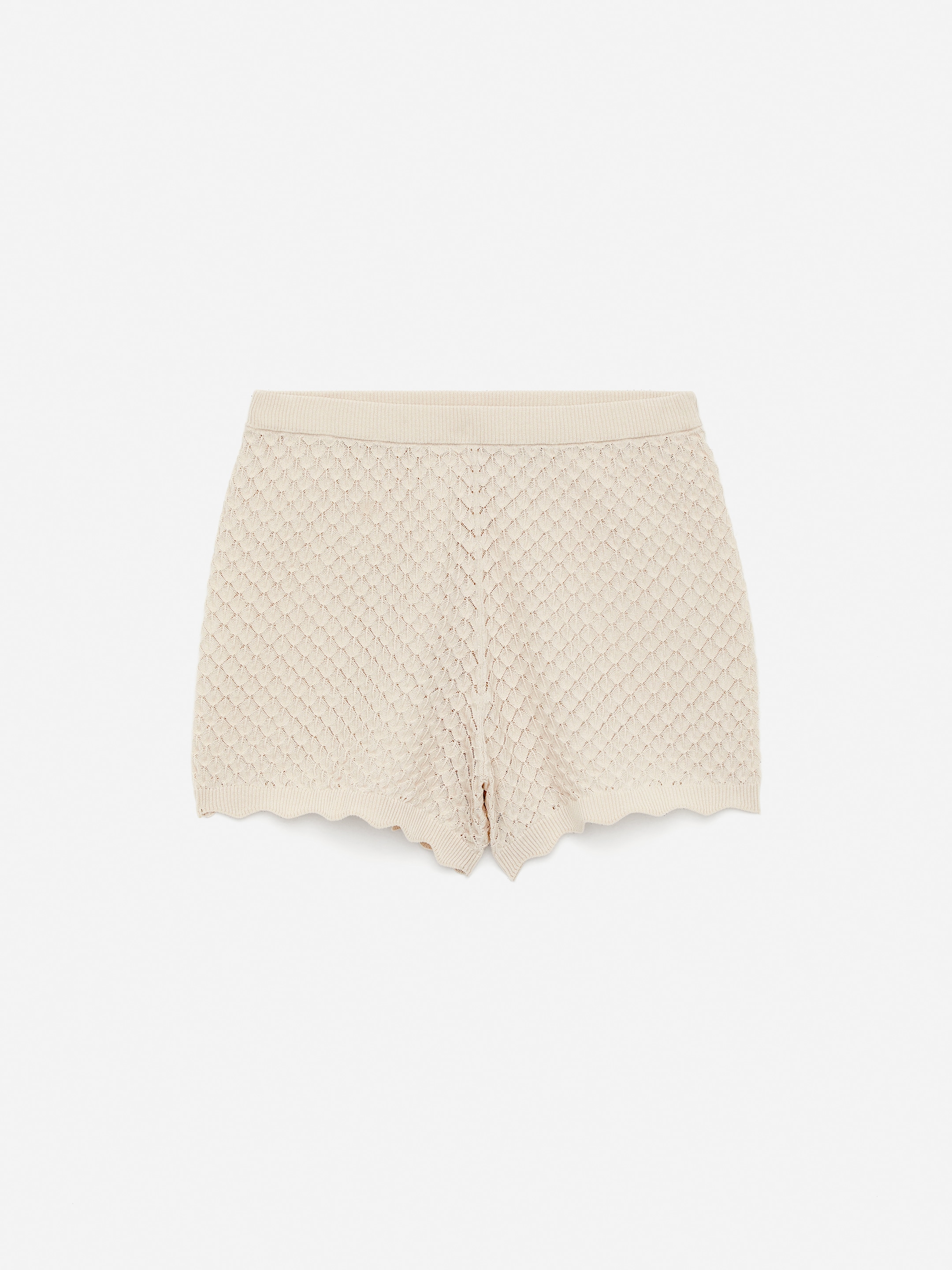Scallop Edge Shorts-#e2d5c4-15505