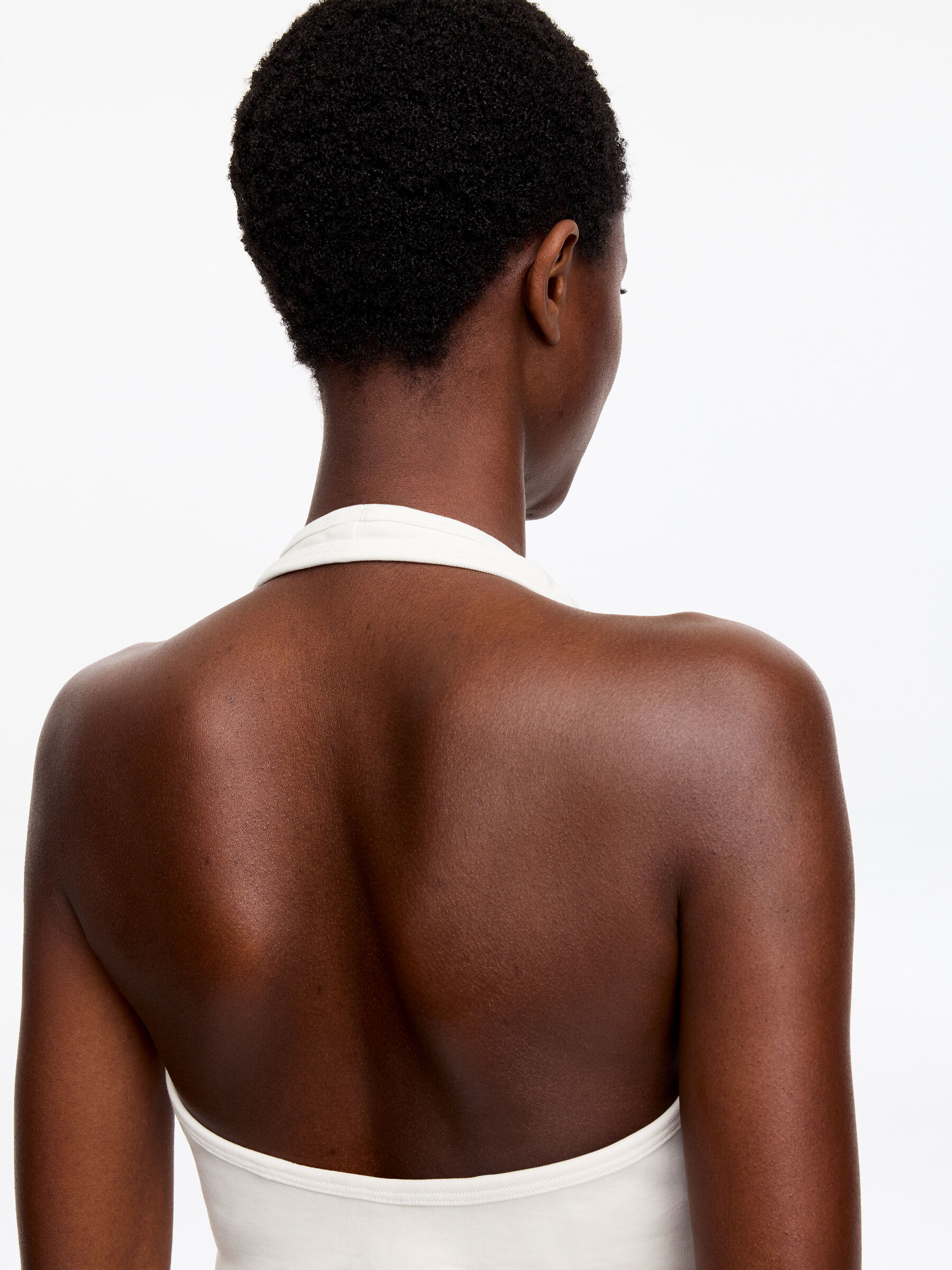 Halterneck Top - Off White - Slim fit - Women - StillMedia/Lookbook - 3
