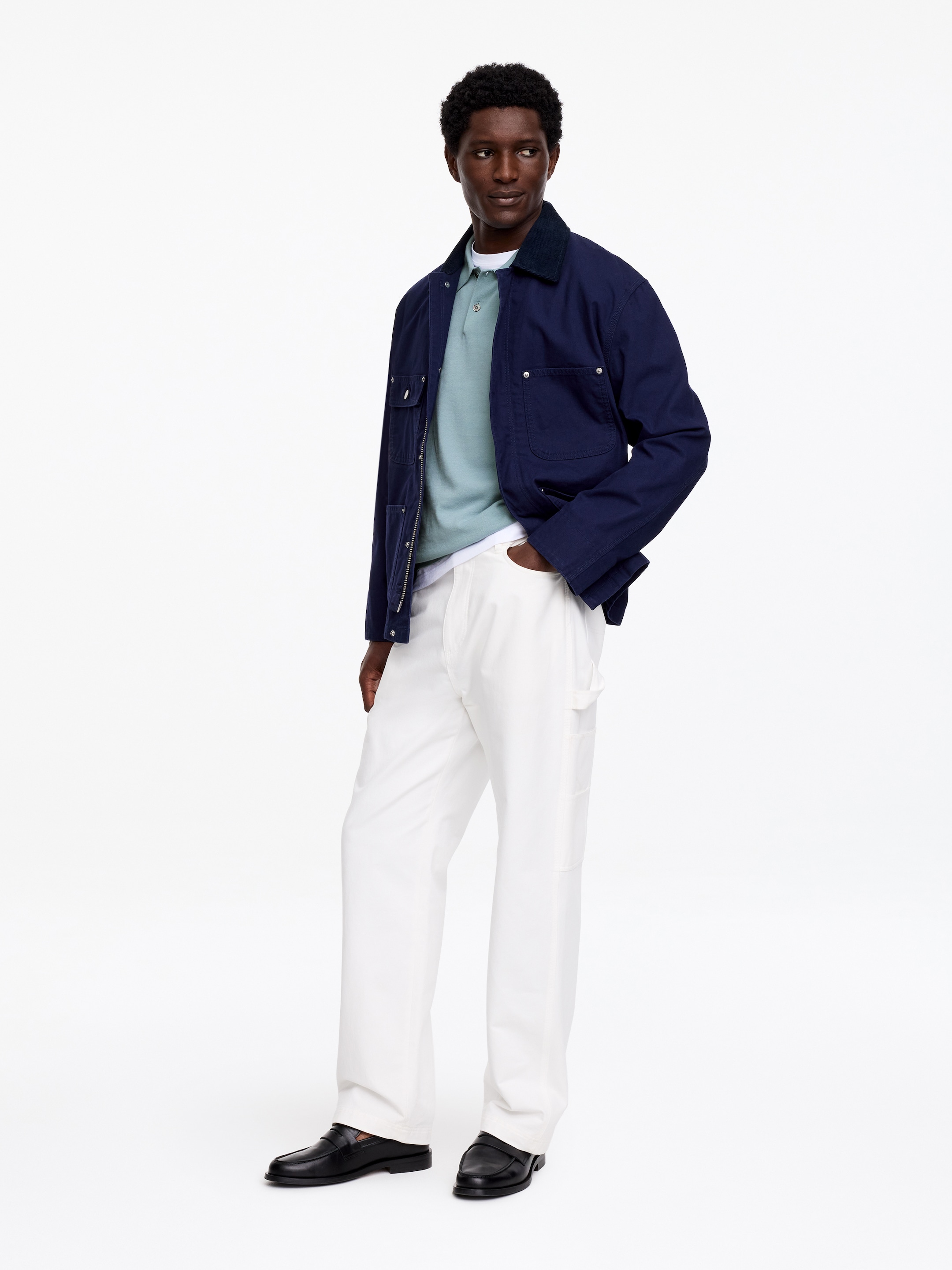 Fine-Knit Polo Shirt - Dusty Turquoise - Regular fit - Men - StillMedia/Lookbook - 5
